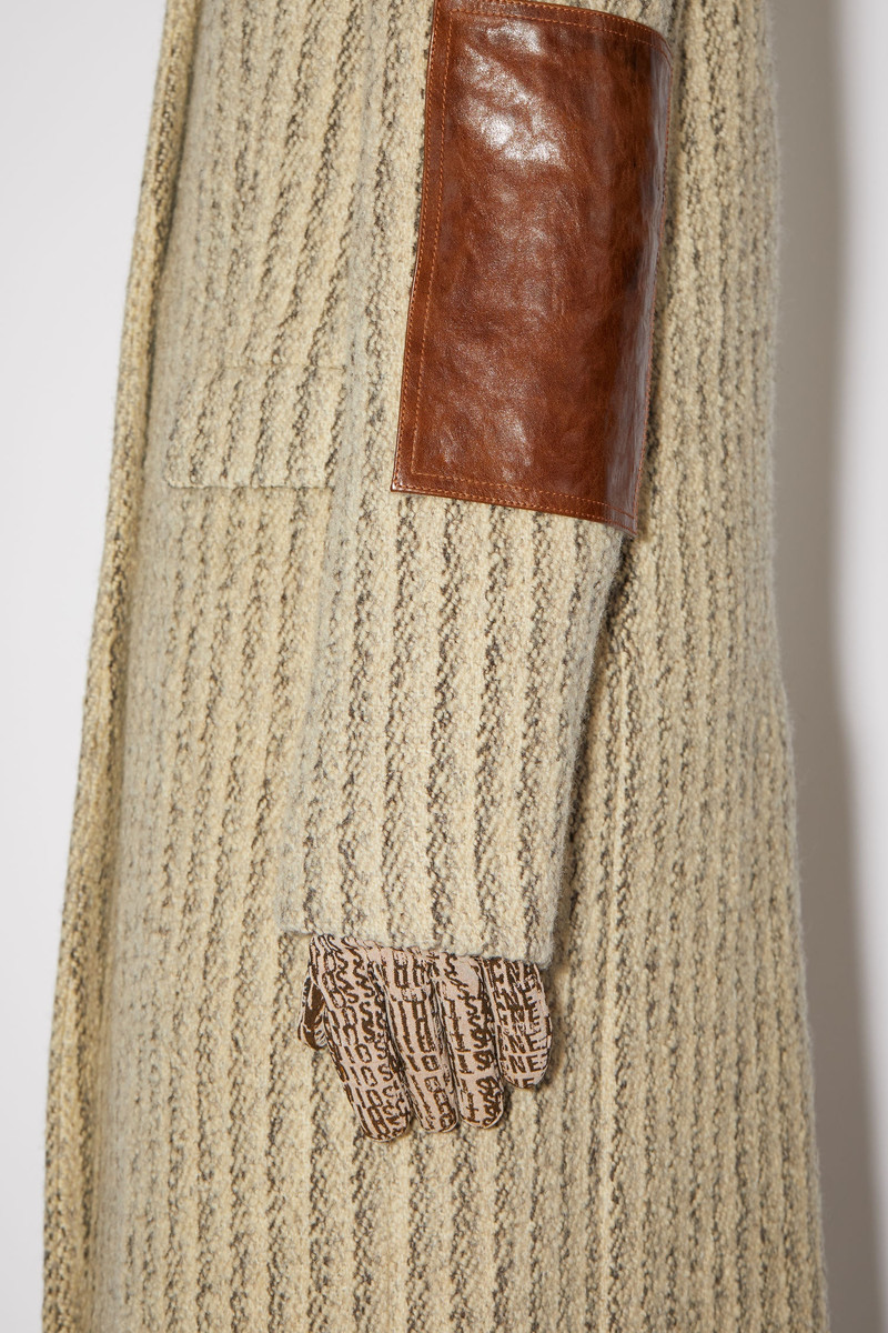 Tailored wool coat - Cream/grey 7