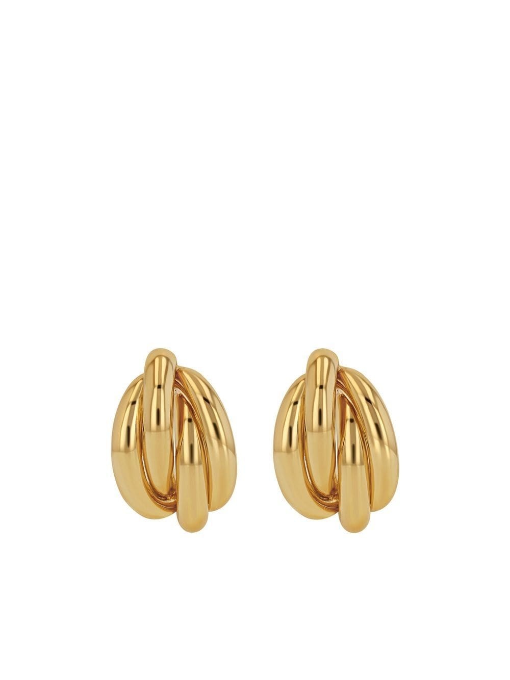 Knot 14kt gold-plated earrings - 1