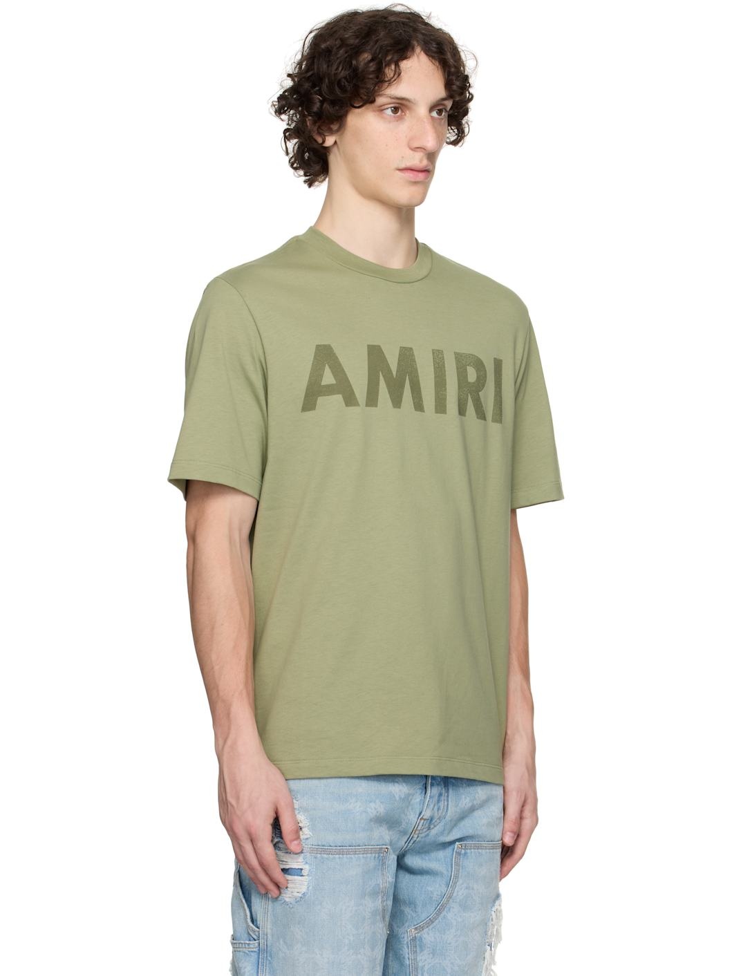 Green 'AMIRI' Stencil T-shirt - 2