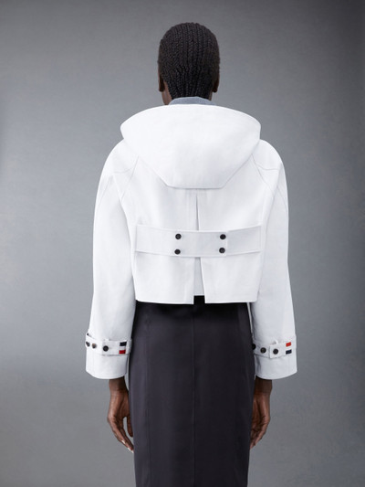Thom Browne Mackintosh Removable Tie Hood Cropped Car Coat outlook
