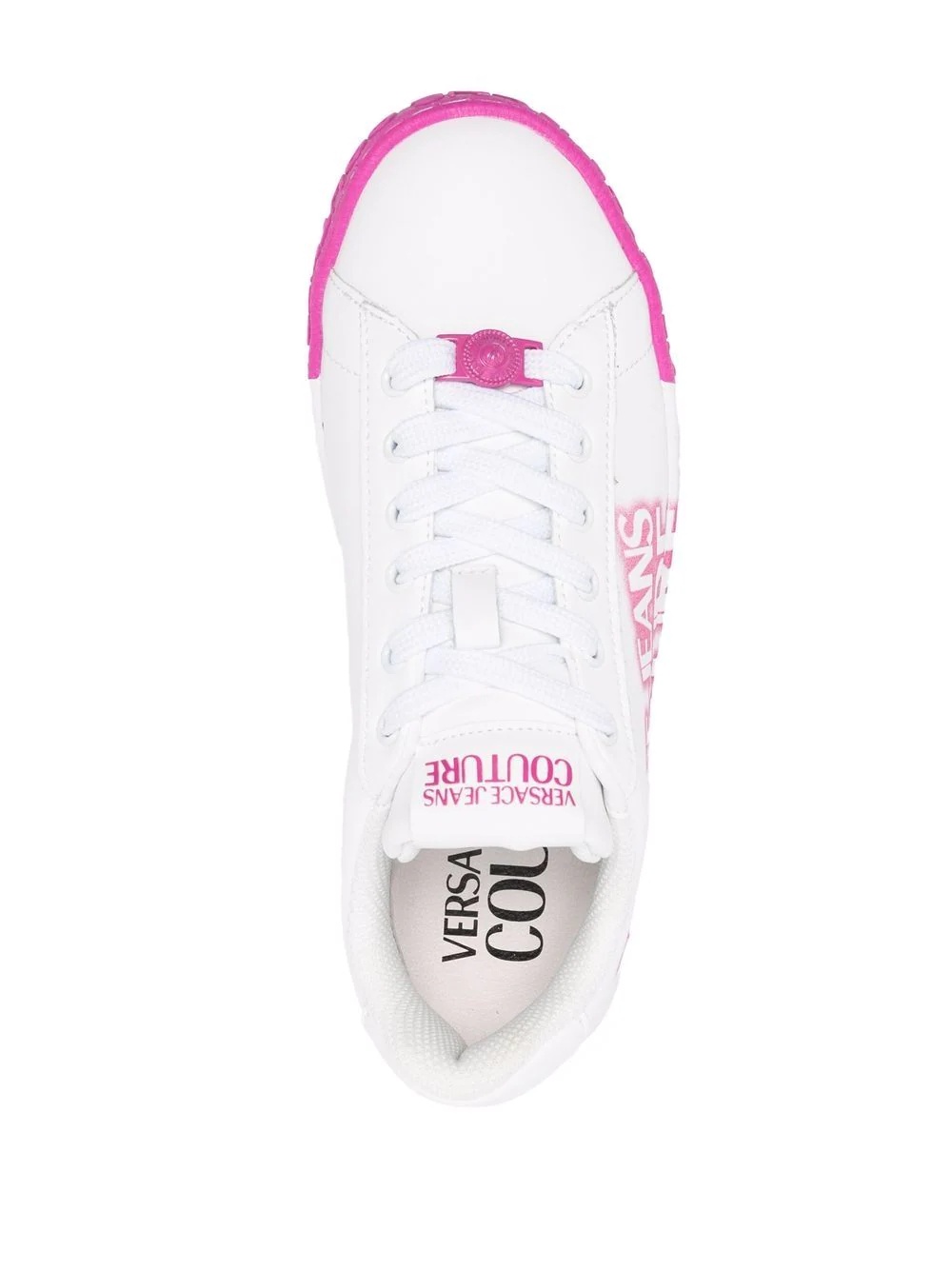 logo print lace-up sneakers - 4