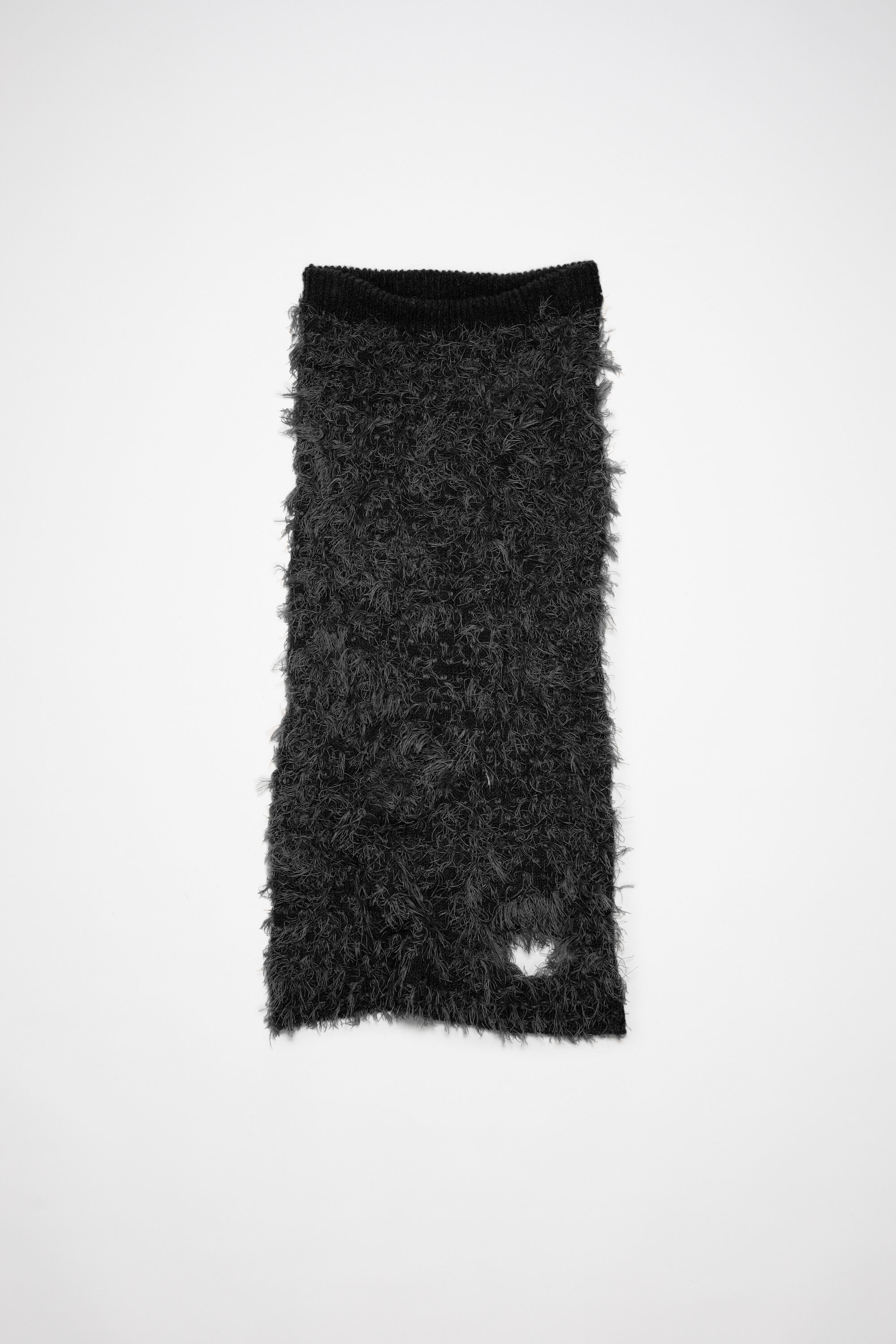 Wool blend cut-out skirt - Black - 3