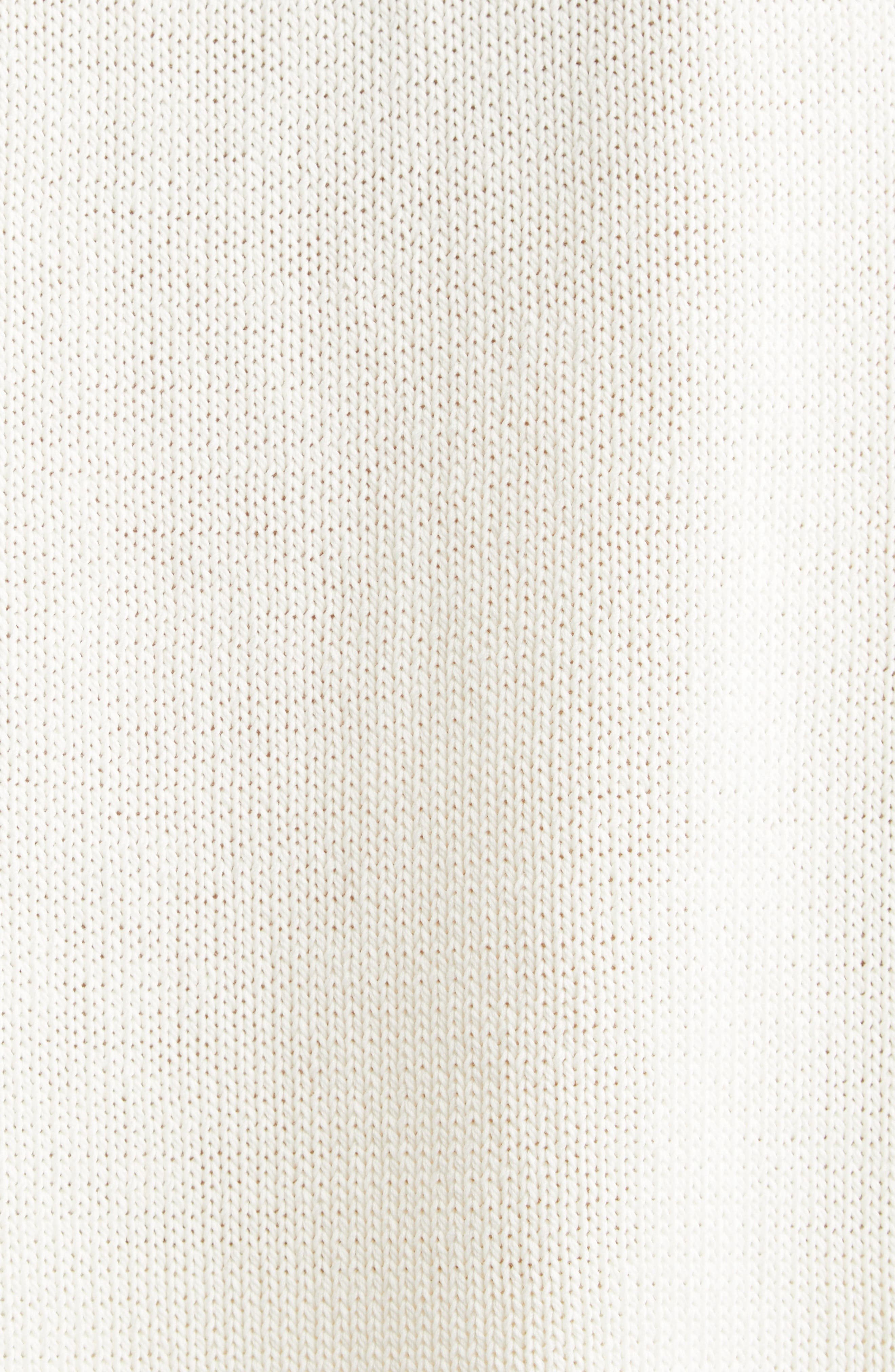 LOULOU DE SAISON Kina Johnny Collar Cotton Sweater in Ivory at Nordstrom - 7
