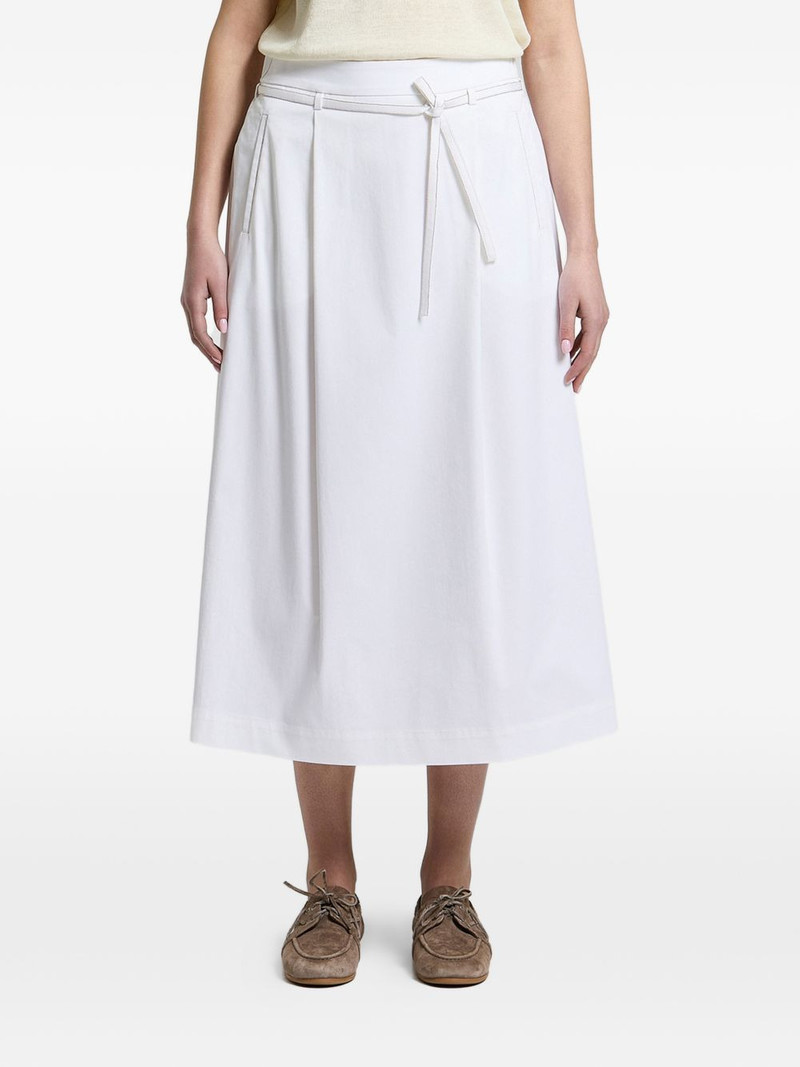 midi belted pleated skirt 1