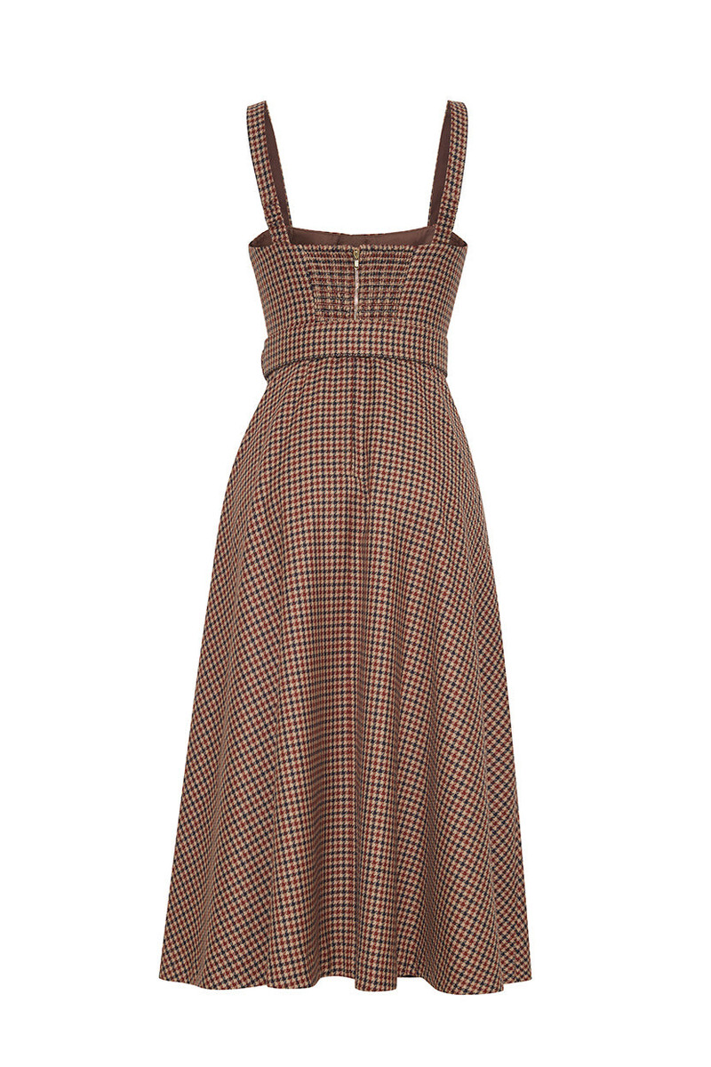 Cara Cara Calypso Dress
Our Best-Selling Bustier Dress in Wool Plaid outlook