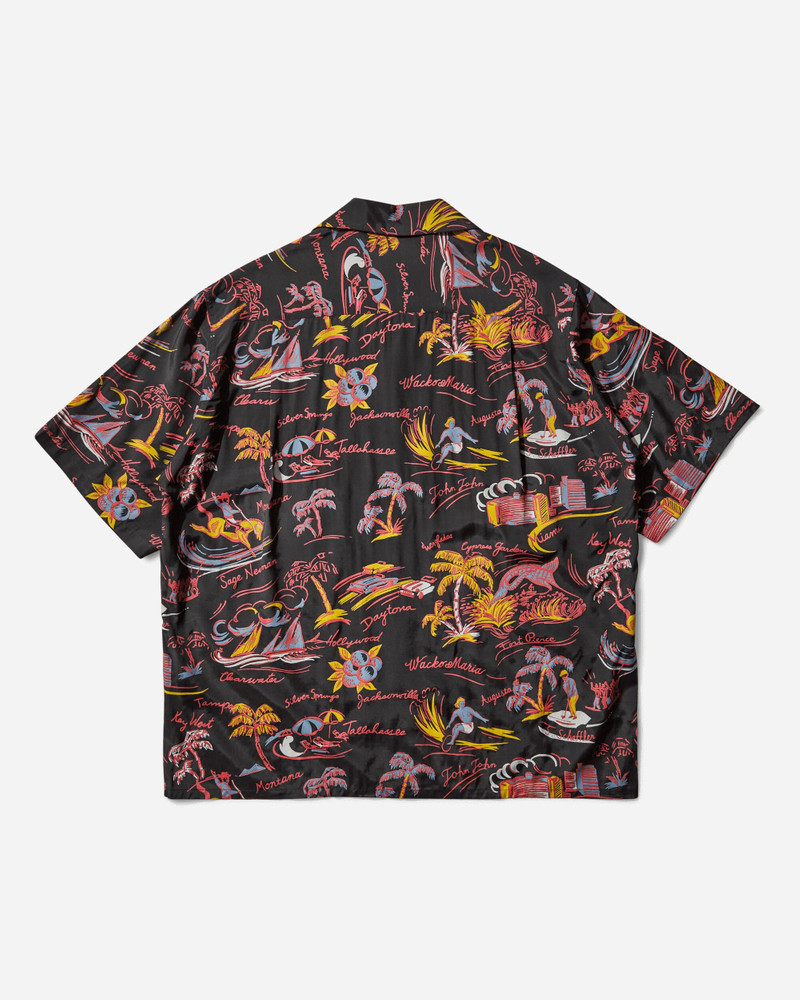 WACKO MARIA Men's Hawaiian Shortsleeve Shirt (Type-2) Black outlook