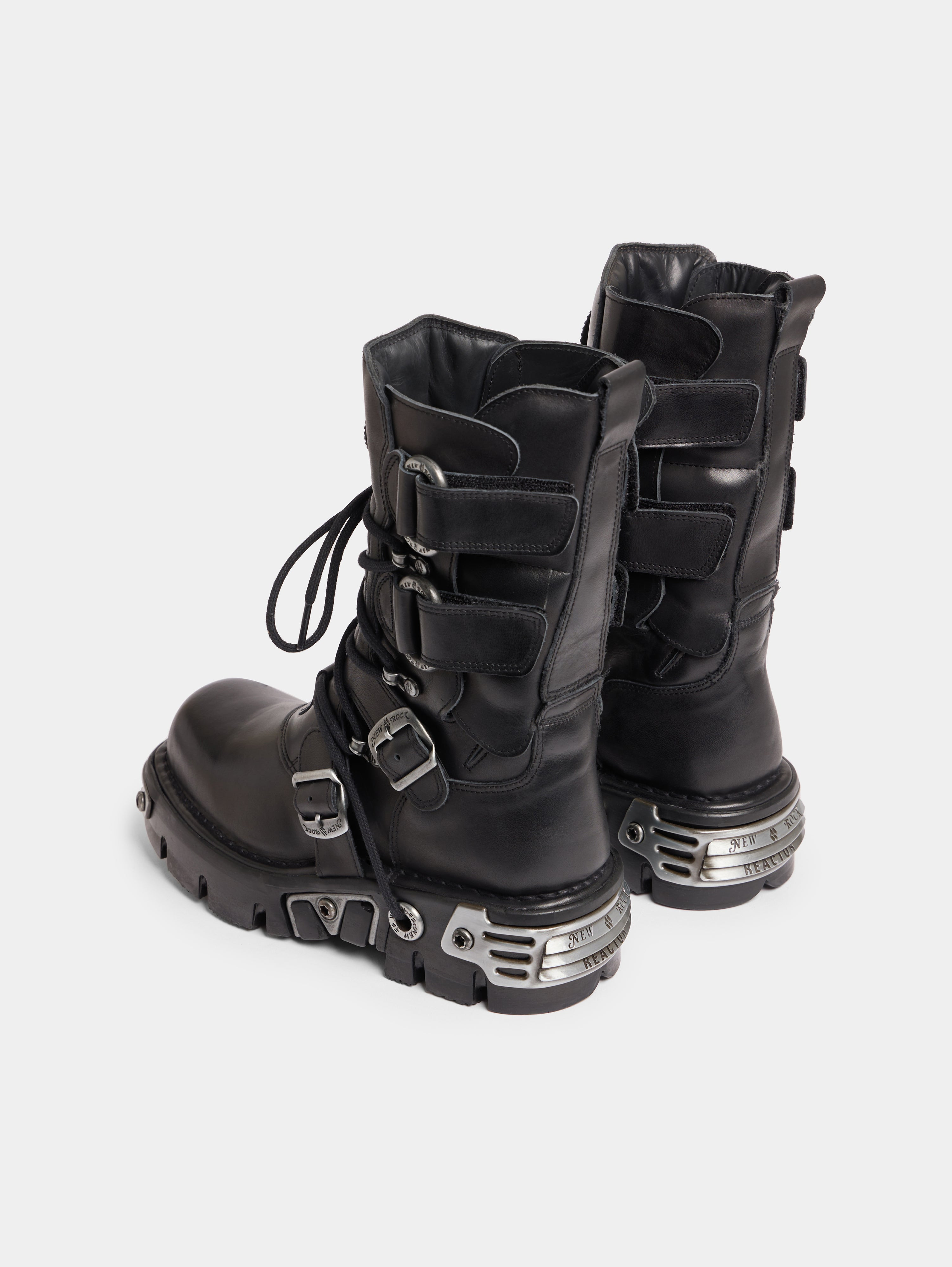 RABANNE X NEW ROCK BLACK BOOTS - 4