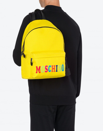 Moschino MULTICOLOR LOGO CANVAS BACKPACK outlook