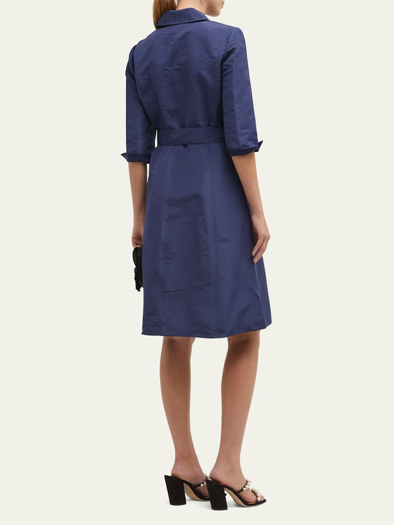 Faille 3/4-Sleeve Shirtdress 3