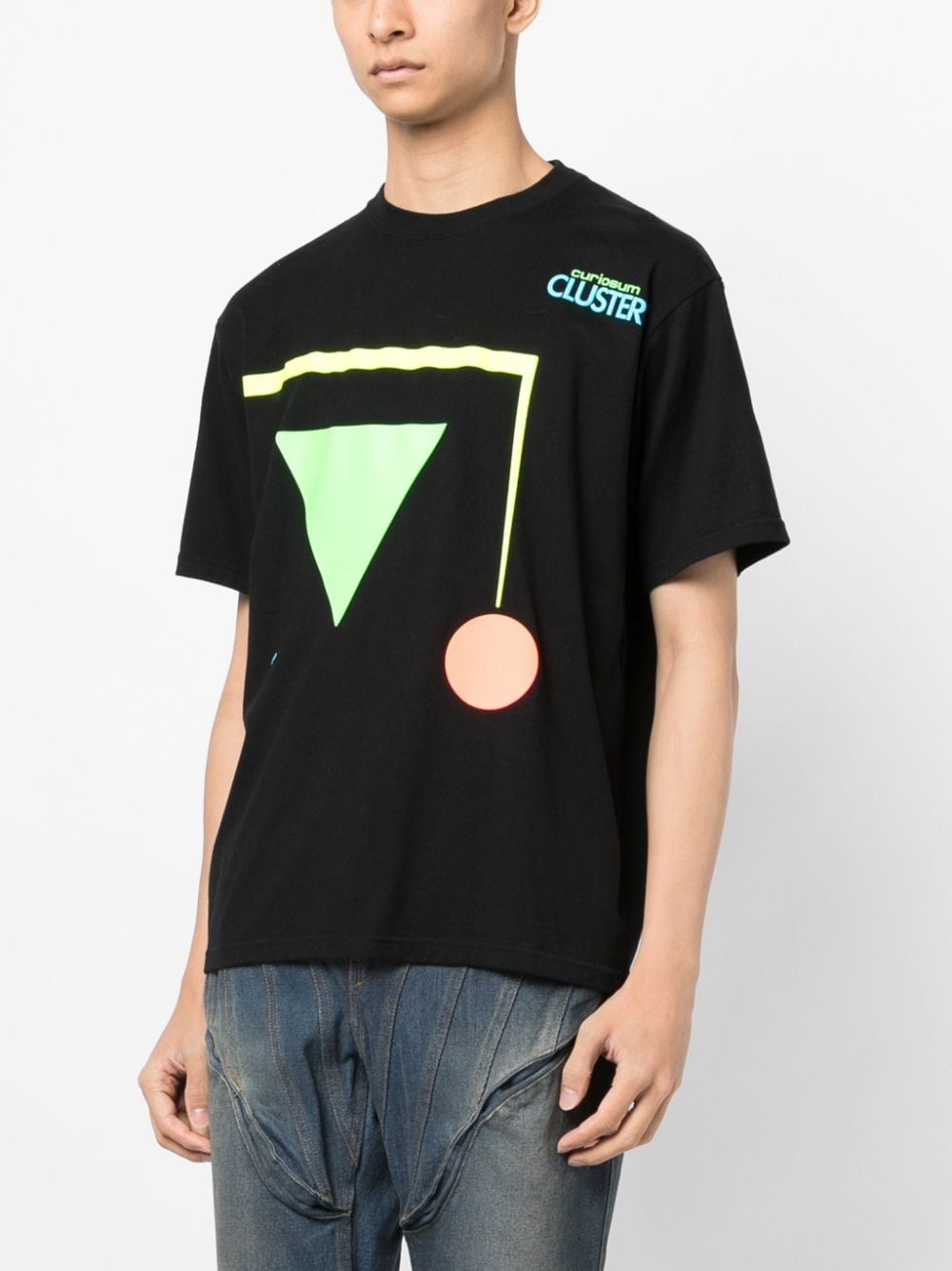 geometric-print cotton T-shirt - 3