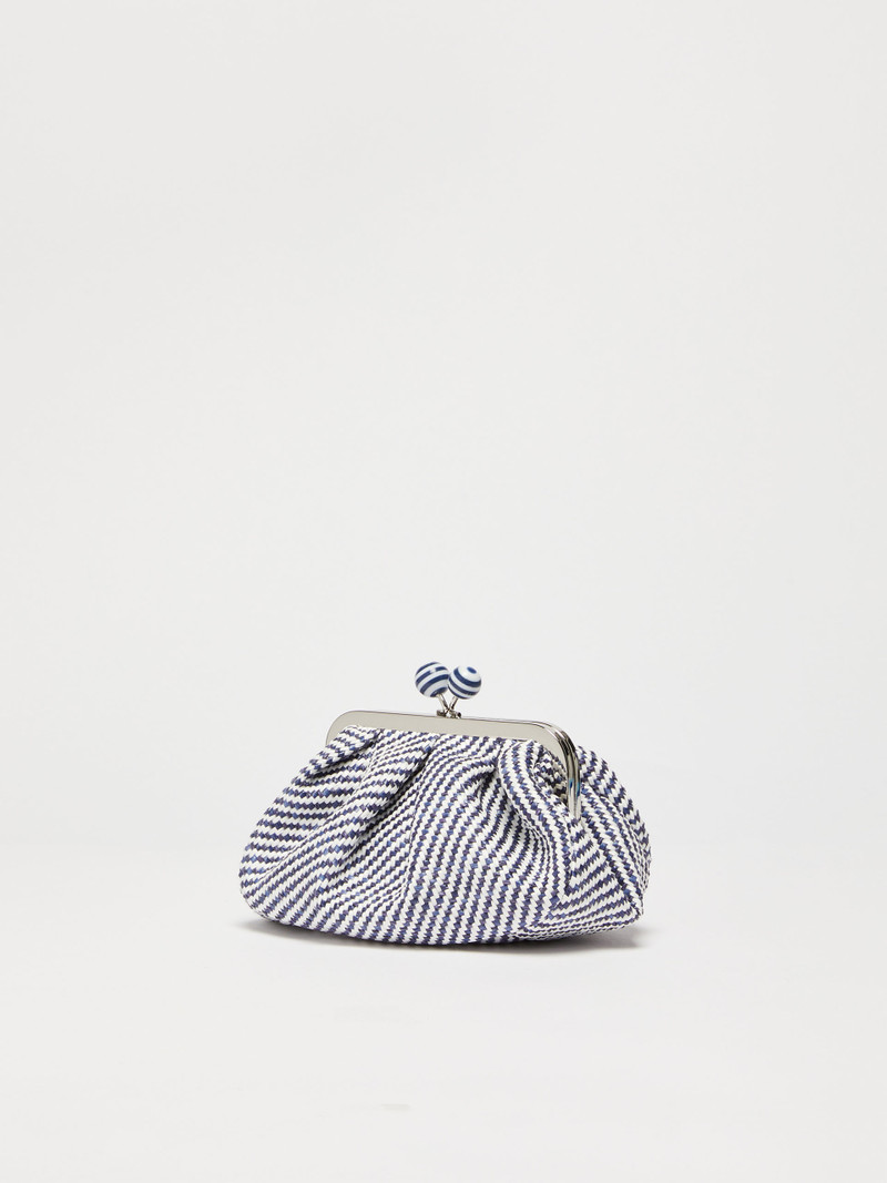 Max Mara QUINCY Small Pasticcino Bag in raffia outlook