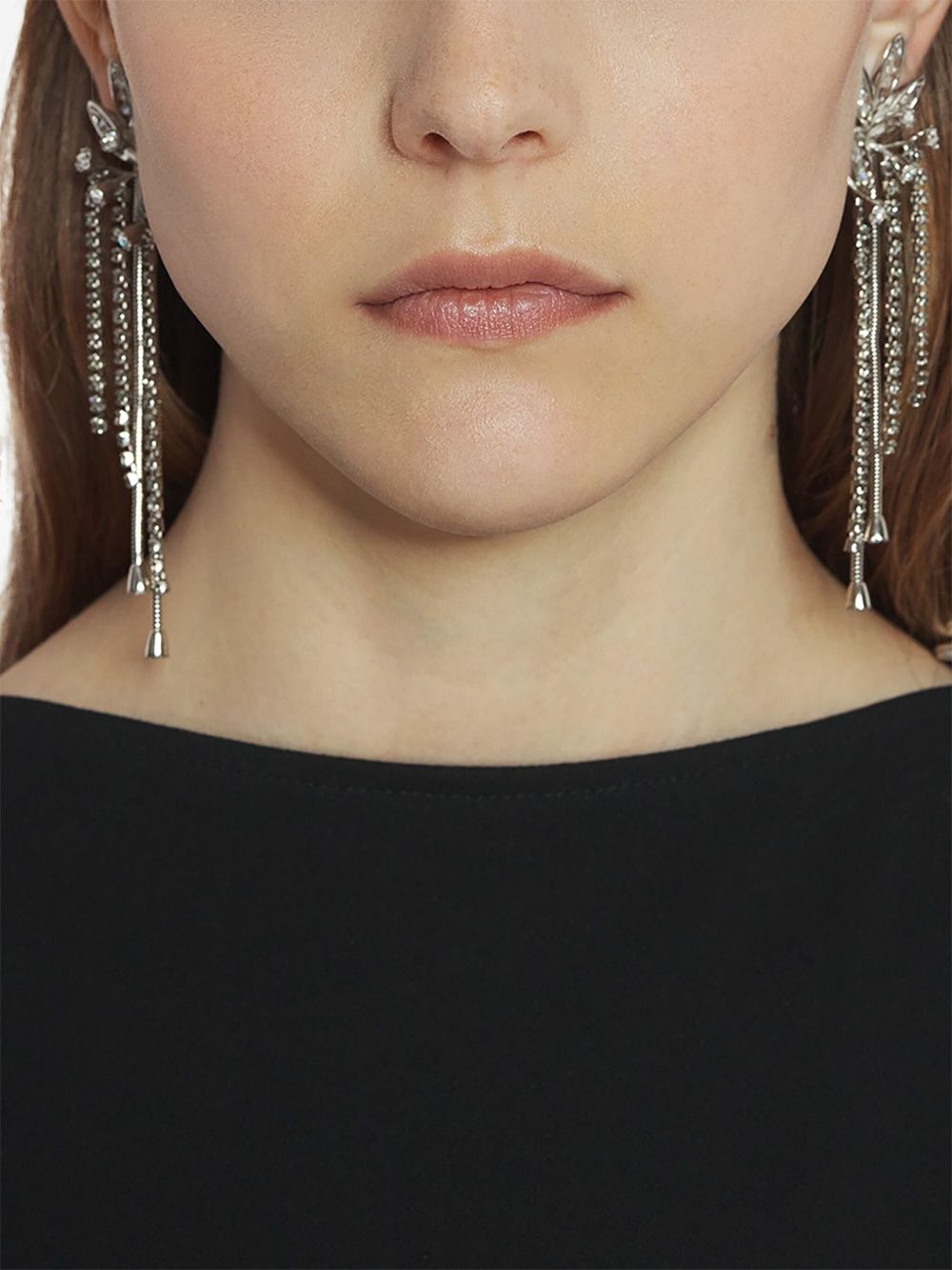 crystal-embellished earrings - 2