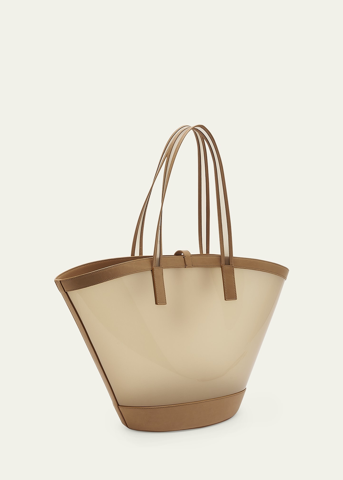 SAINT LAURENT Medium YSL Vinyl Tote Basket Tote Bag