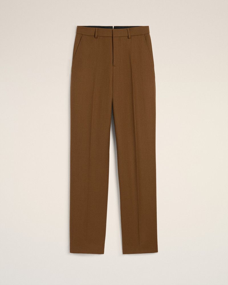 AMI Paris BROWN WOOL LARGE FIT TROUSERS outlook