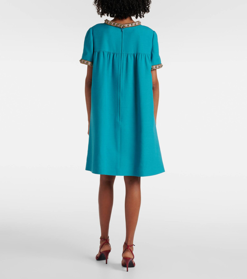 Wool and silk embellished cocktail dress 3