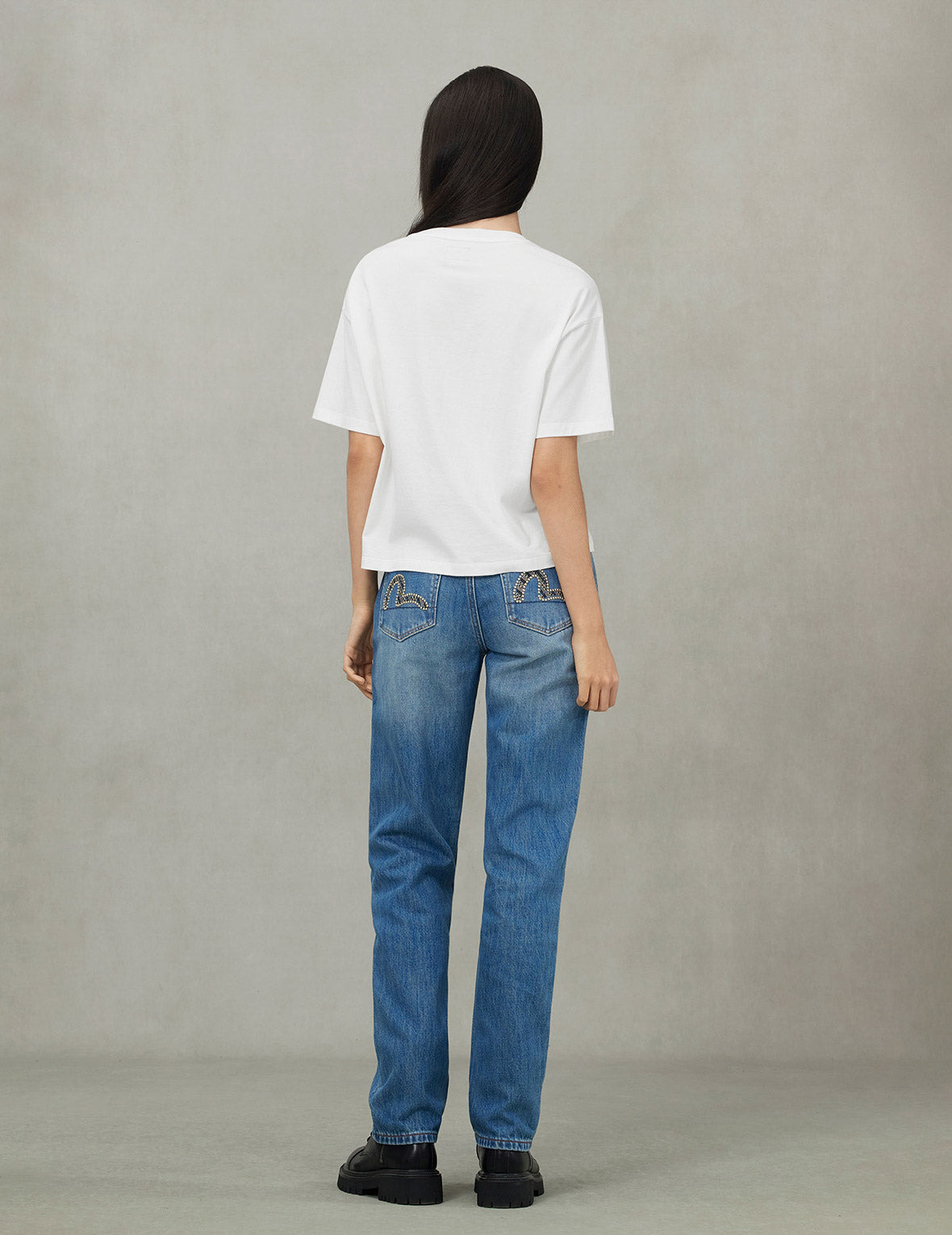 Seagull and Hummingbird Print Cropped T-shirt - 4