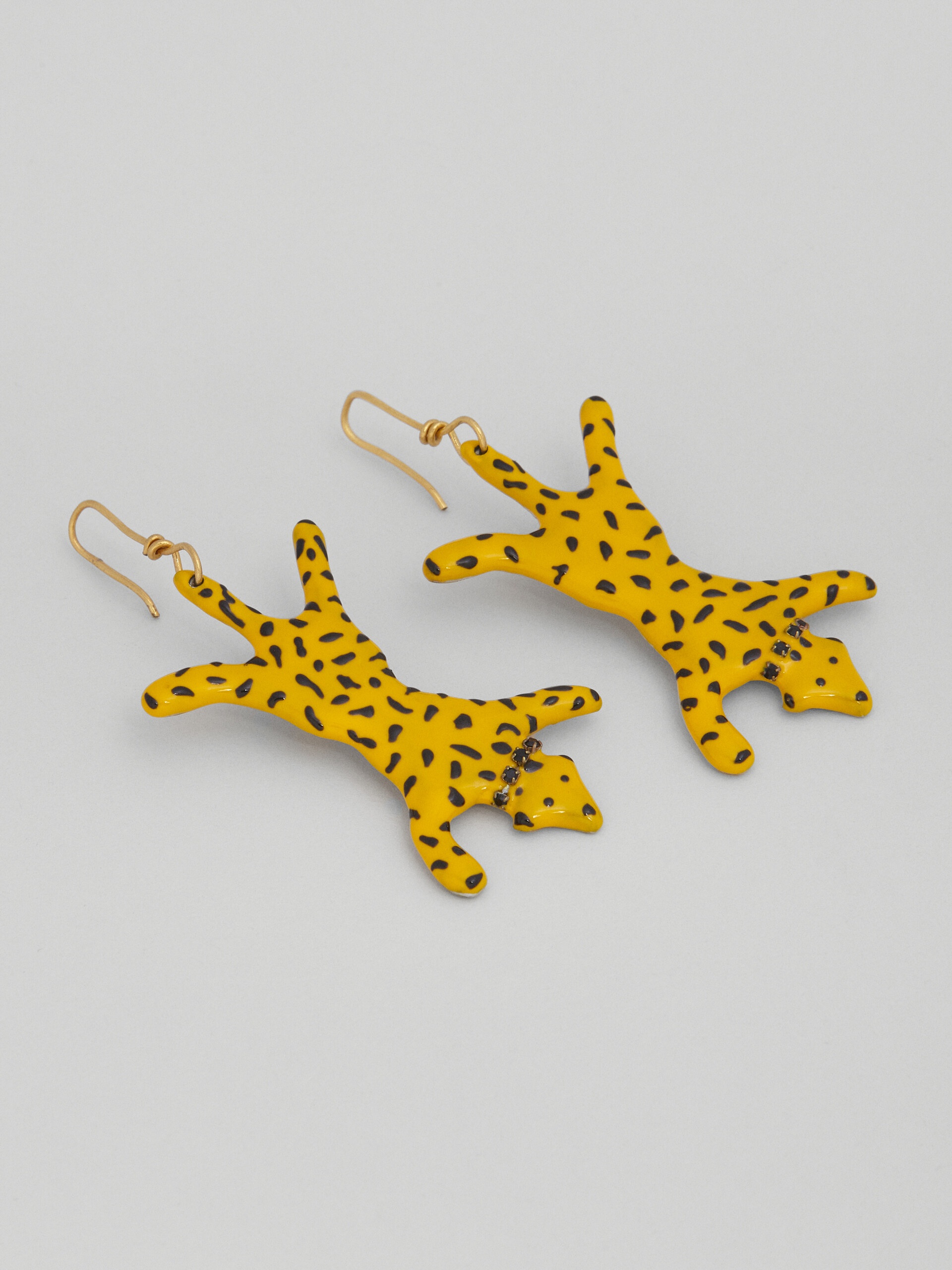 BRASS JUNGLE JAGUAR EARRINGS - 4