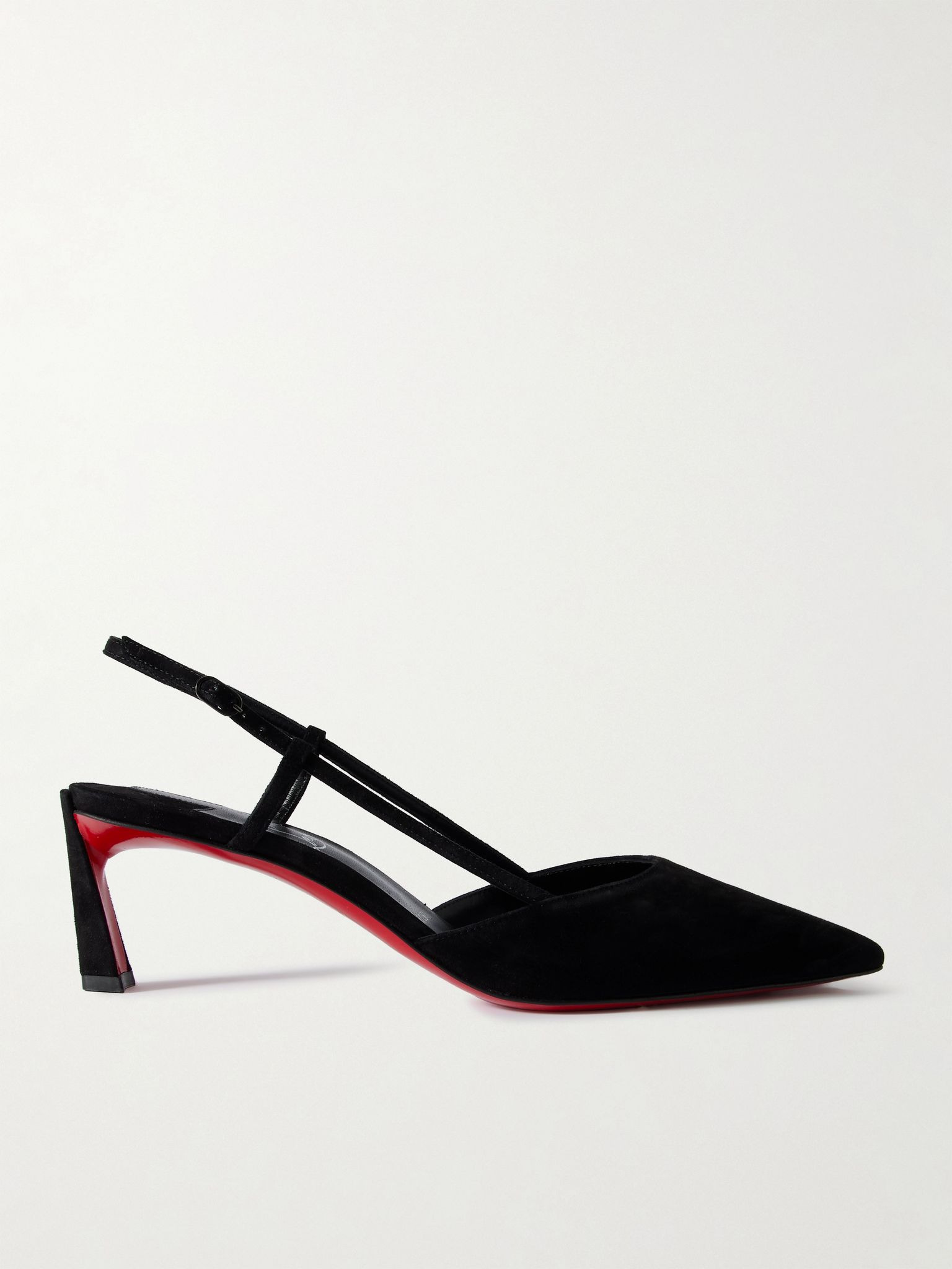 Condoroline 55 cutout suede slingback pumps Black - 1