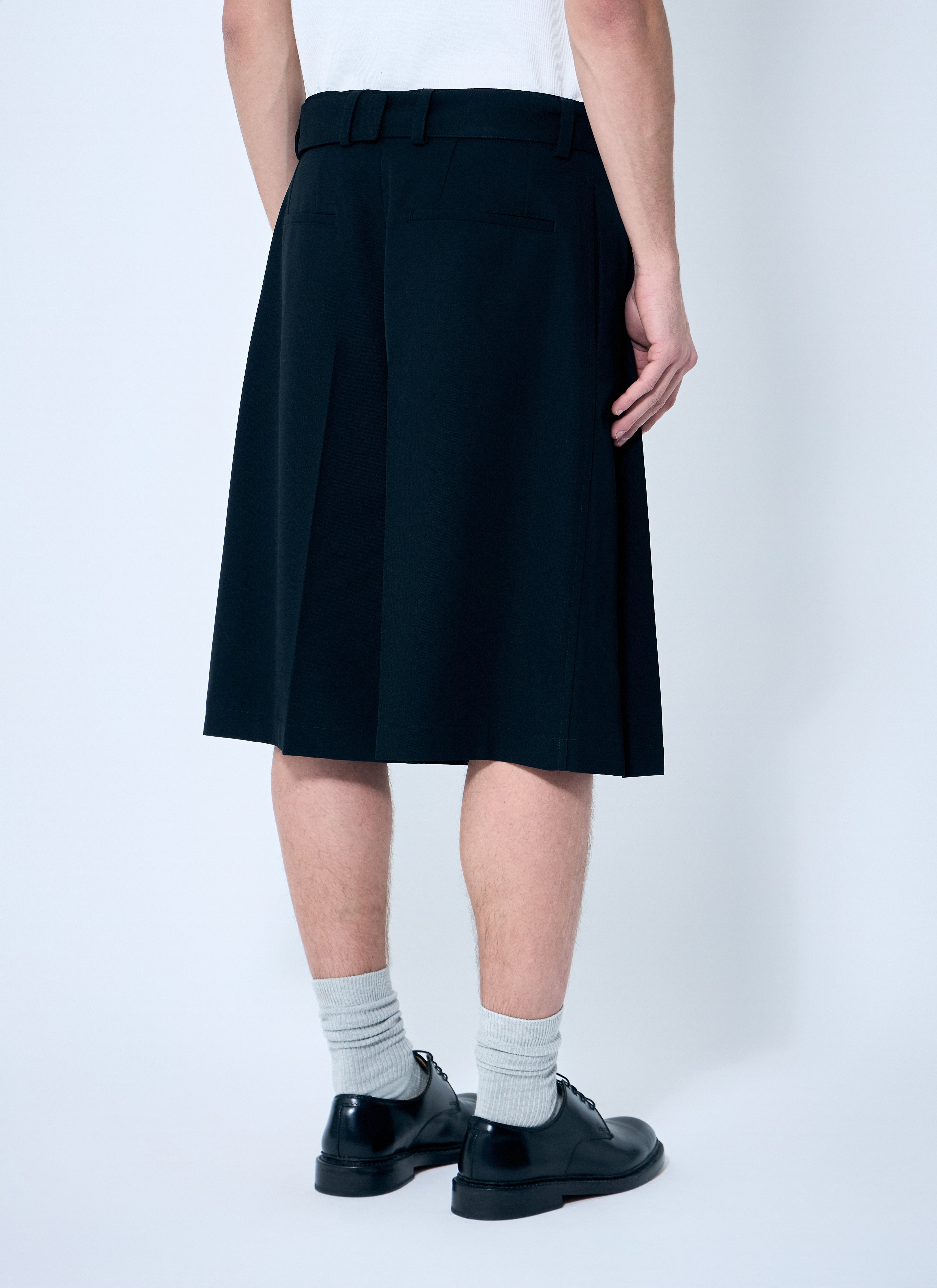 Jil Sander Men Belted Pleated Shorts - 4