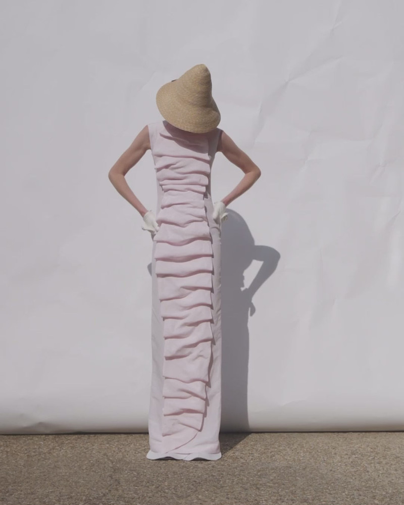 BIB-FRONT MAXI DRESS PALE PINK 6