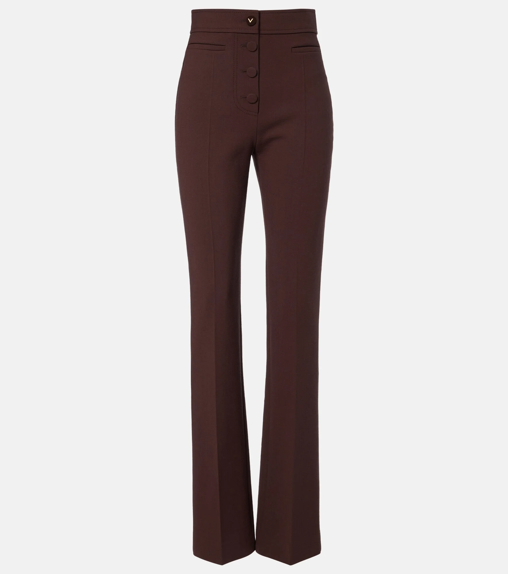 VGold wool-blend straight pants - 1