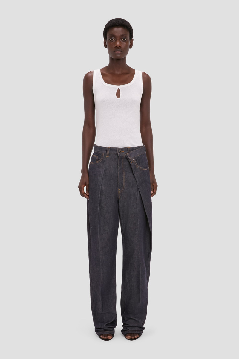 Victoria Beckham Split Tank Top In White outlook