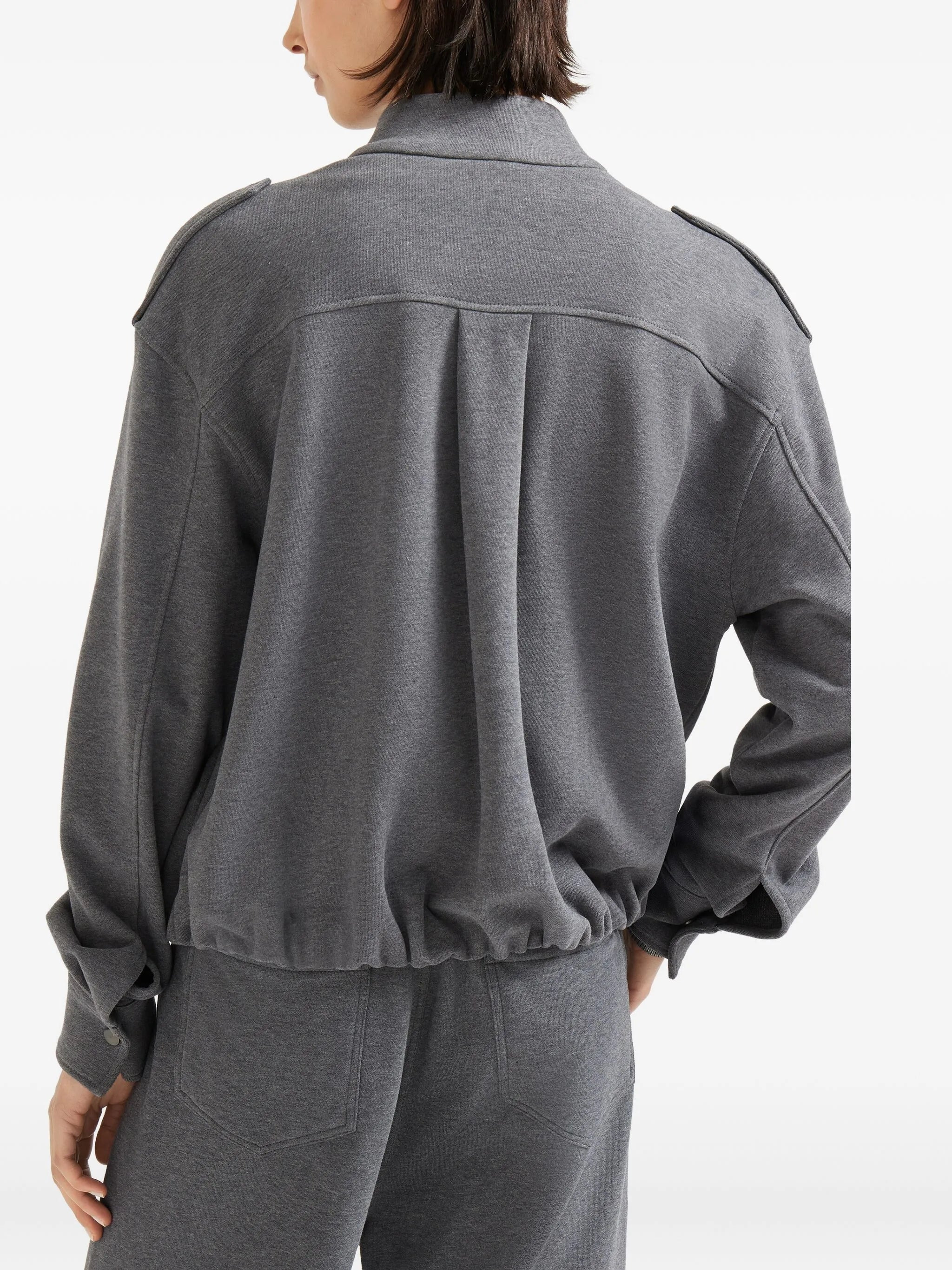 Brunello Cucinelli Flap-pocket Drawstring Bomber Jacket - 3