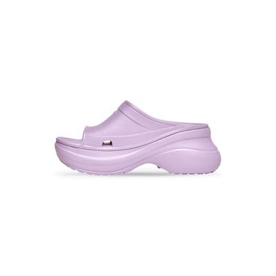 BALENCIAGA Women's Pool Crocs™ Slide Sandal in Purple outlook