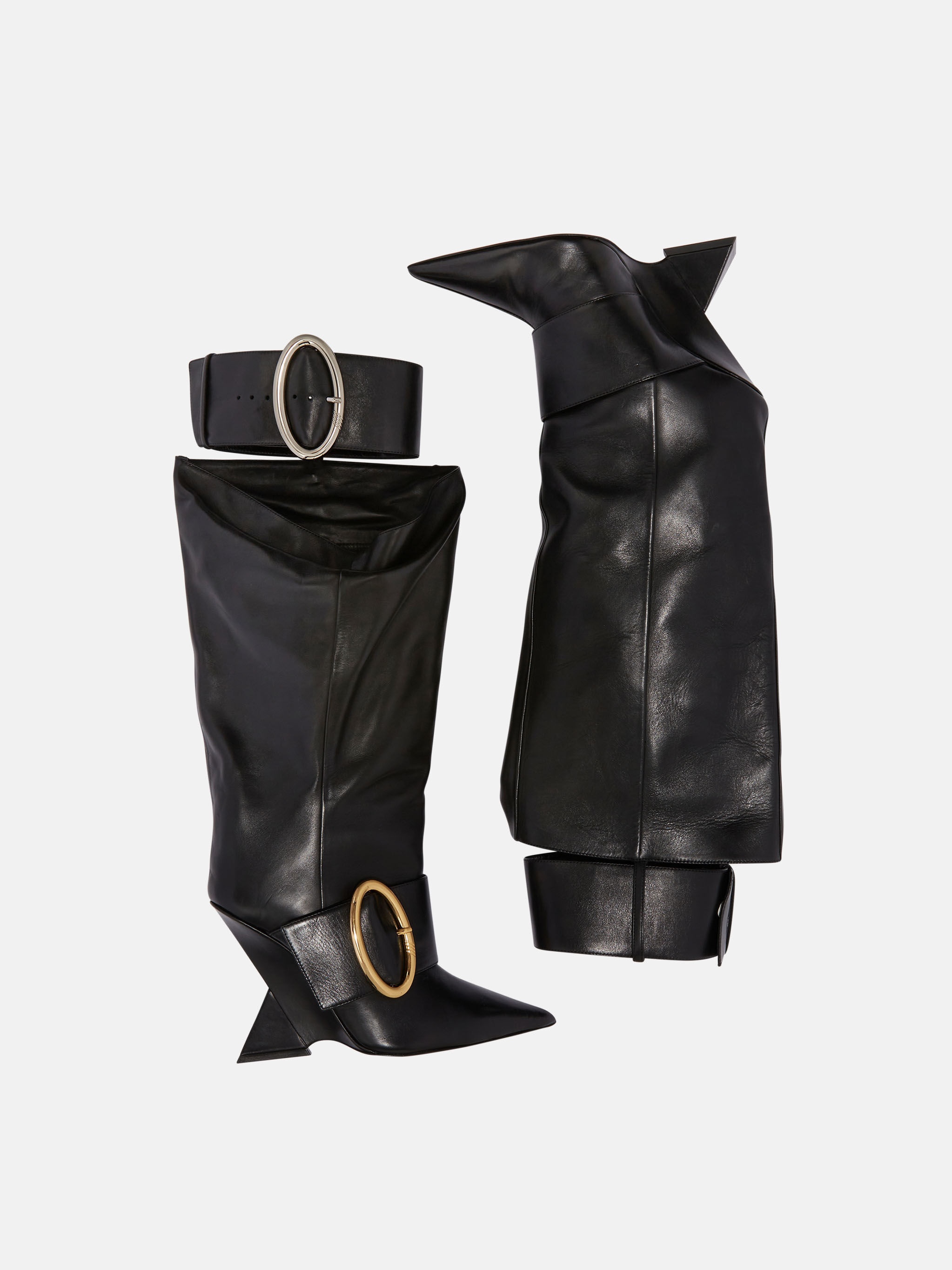 ''DADA'' BLACK SLOUCHY BOOT - 4