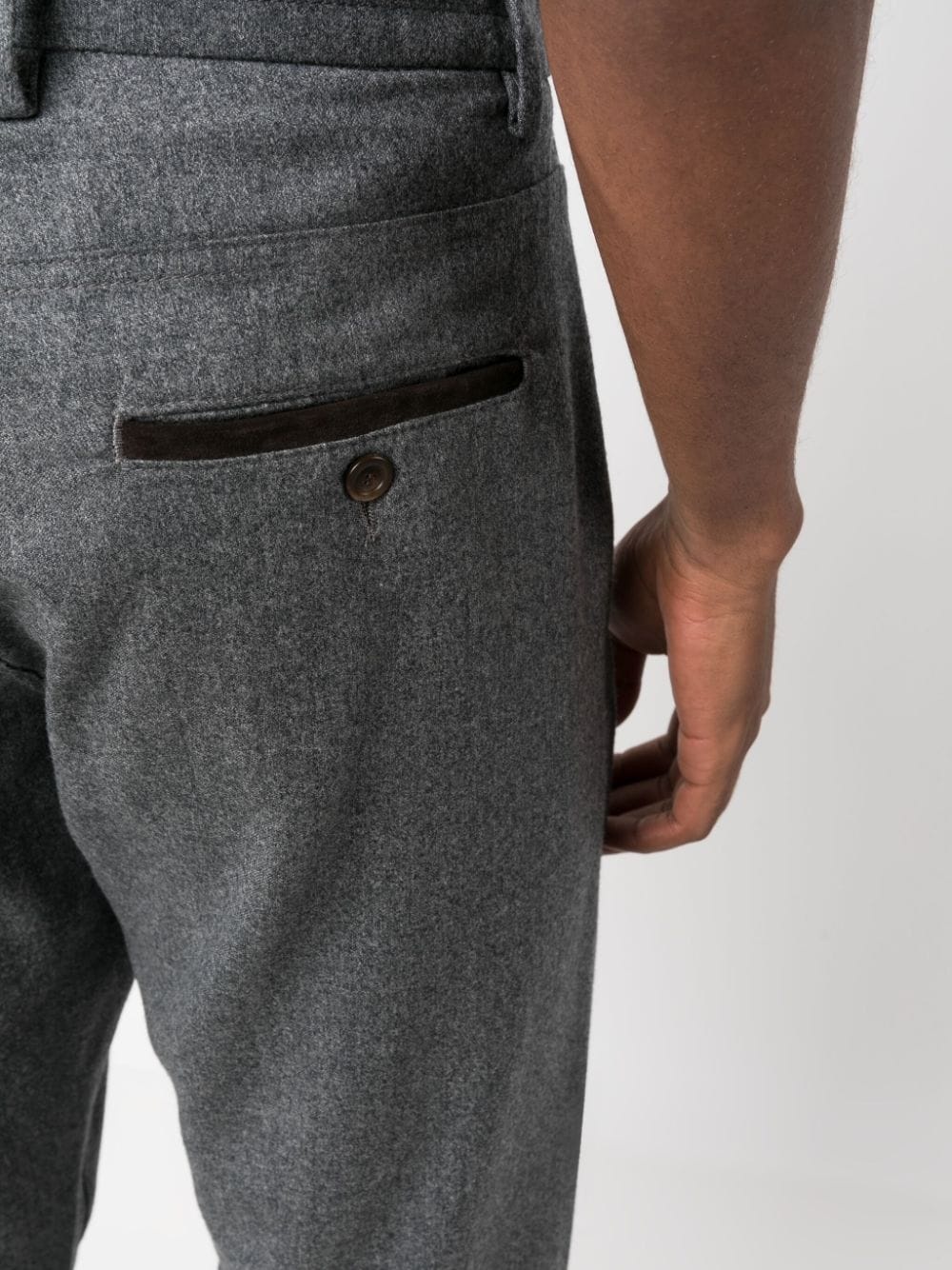 straight-leg wool trousers - 5