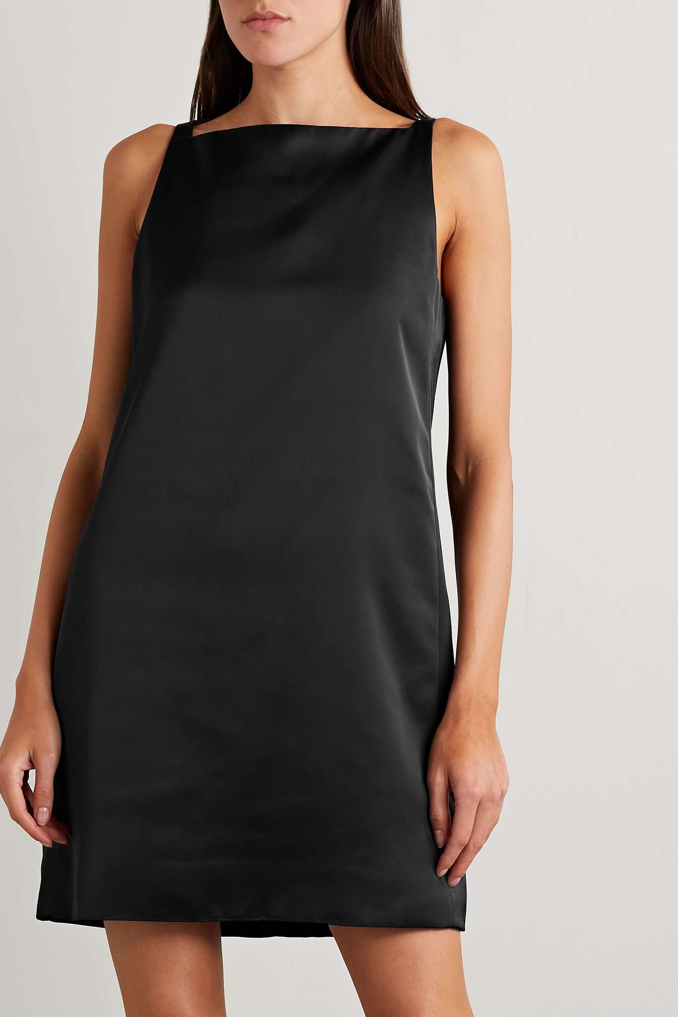 Satin-twill mini dress - 3