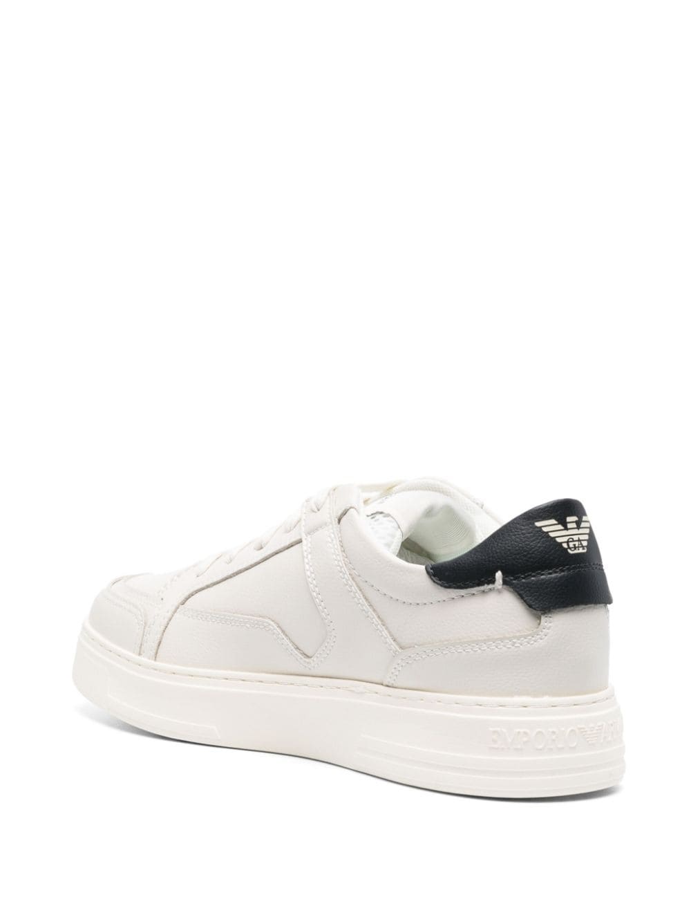 lace-up leather sneakers - 3