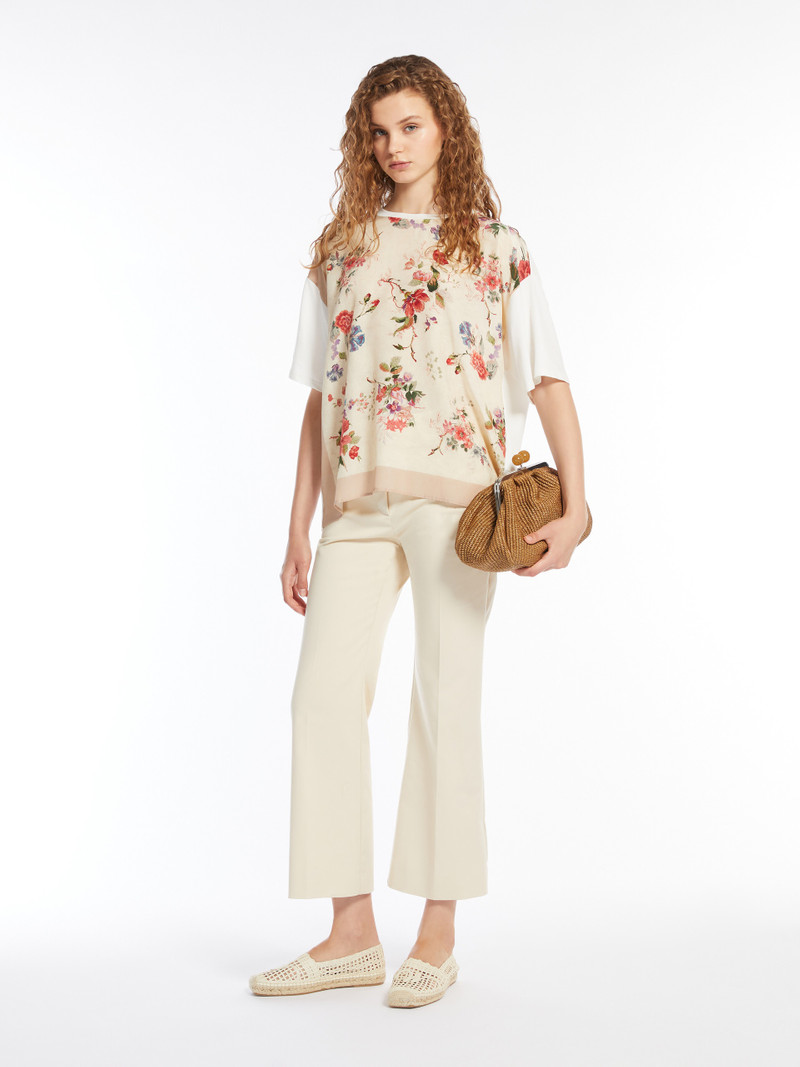 WEEKEND Max Mara PAMPAS Printed silk and jersey T-shirt outlook