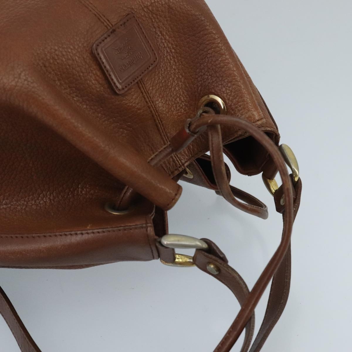 Burberry Nova Check Shoulder Bag Leather Brown Gold - 6