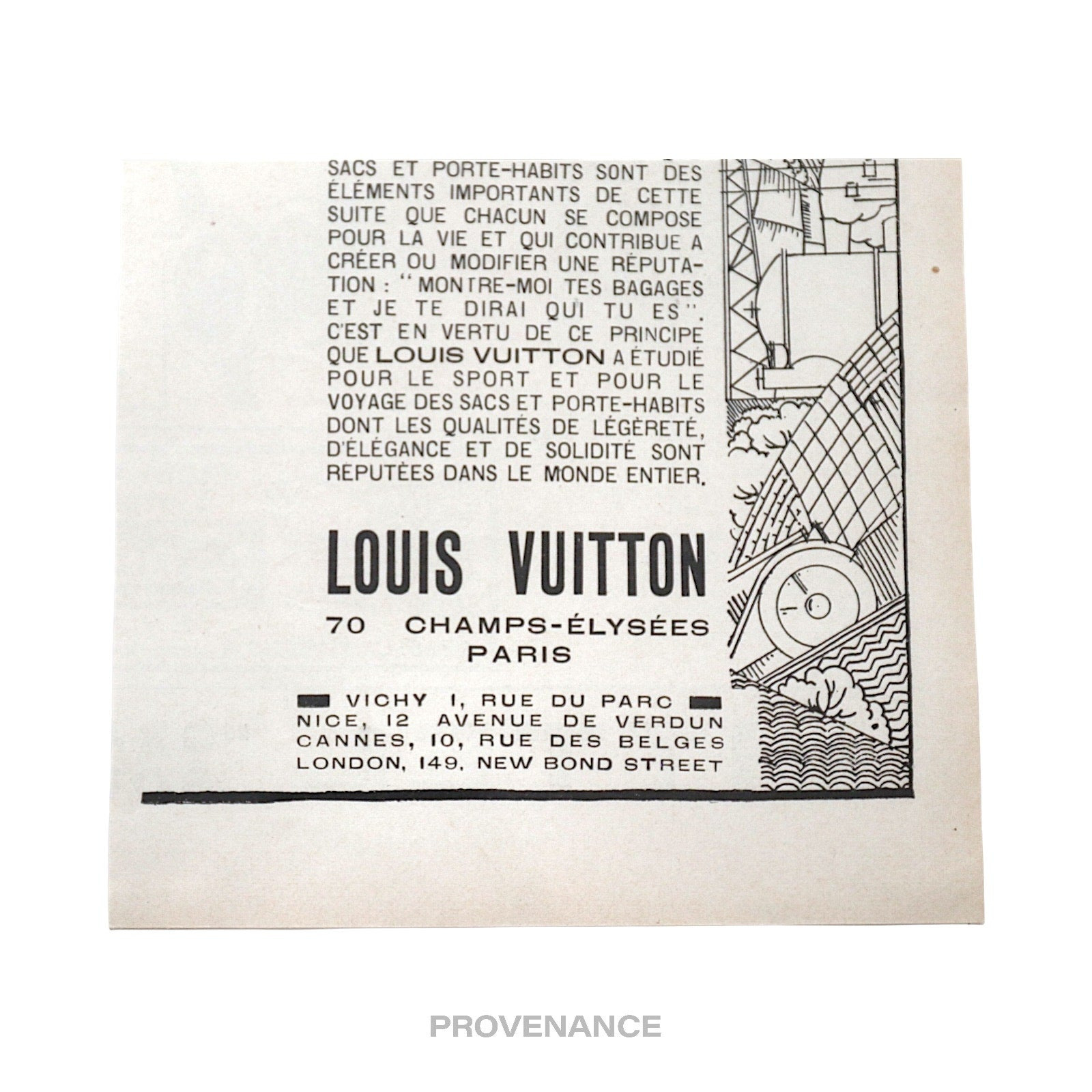 Louis Vuitton Antique Vintage Newsprint Ad - Bags Luggage - 6