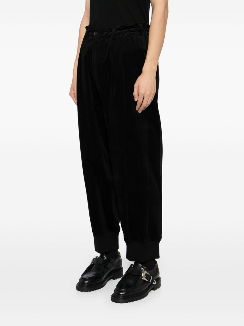 velvet tapered trousers 3