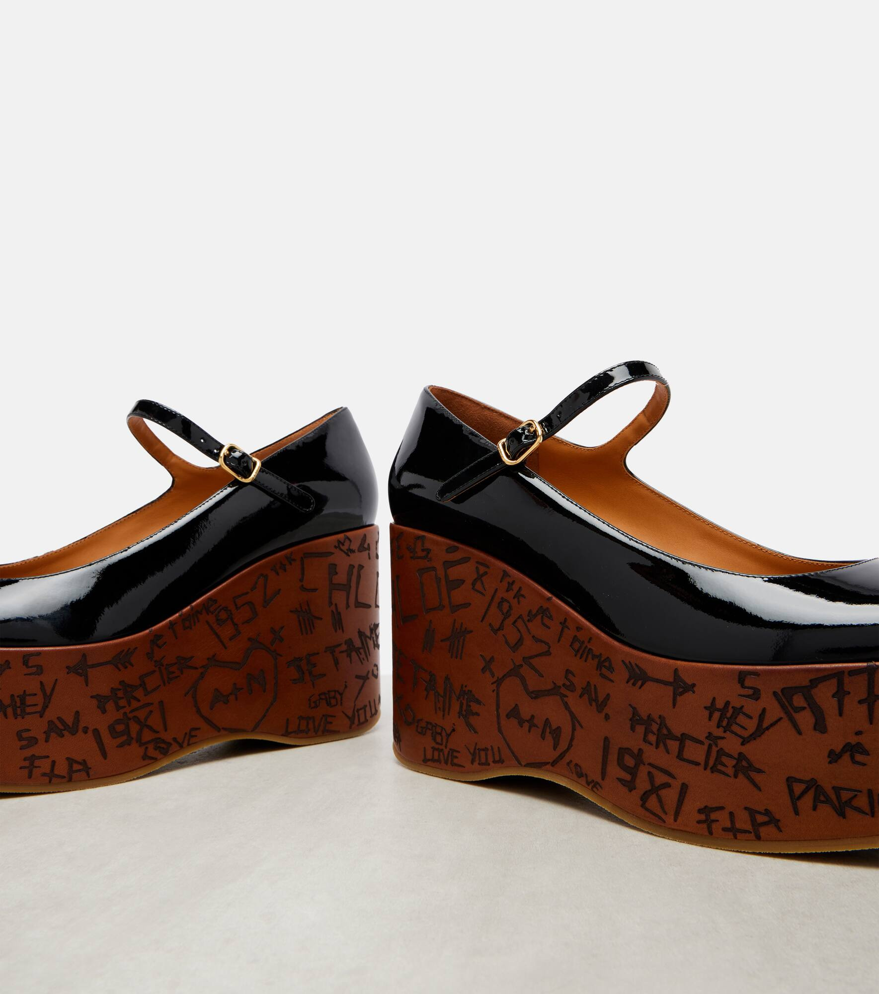 Maxime leather Mary Jane wedge pumps - 5