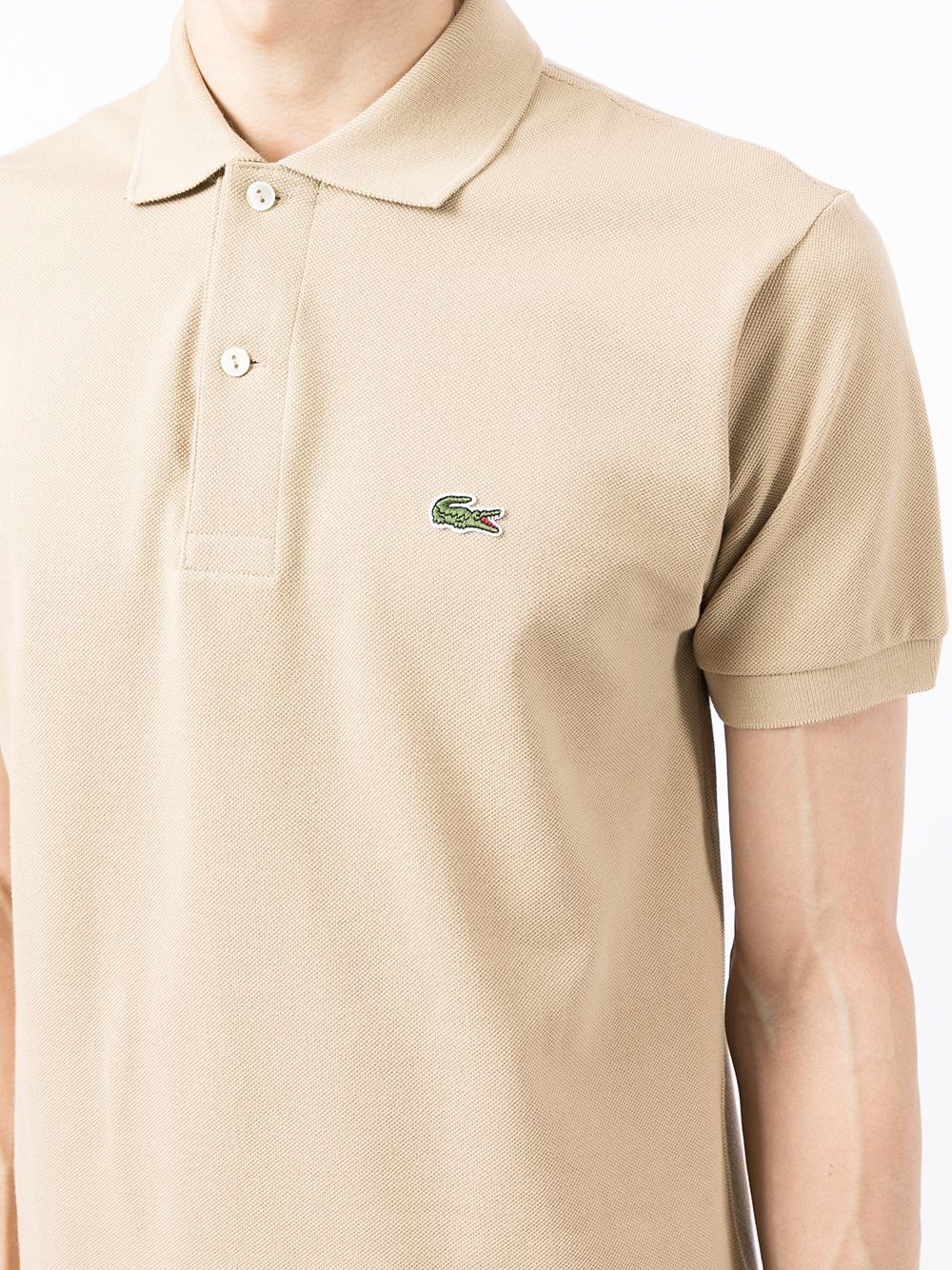 chest logo-patch polo shirt - 5