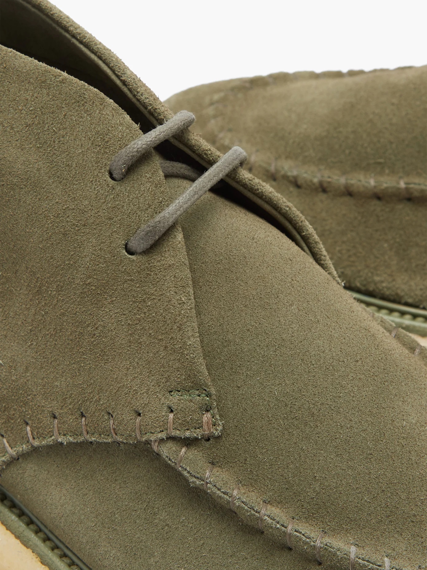 Blanket-stitch suede desert boots - 6