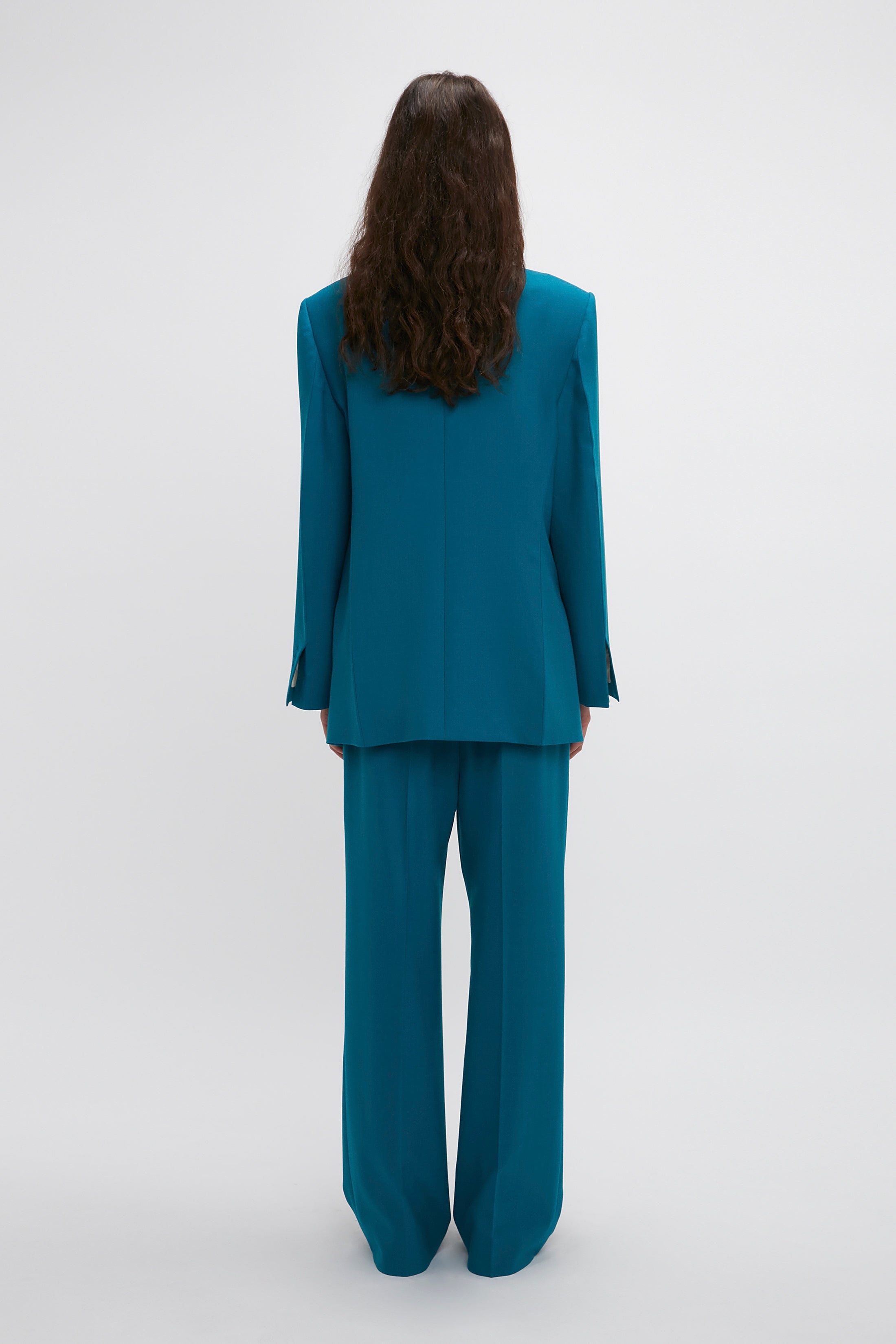 Peak Lapel Jacket In Petroleum - 4