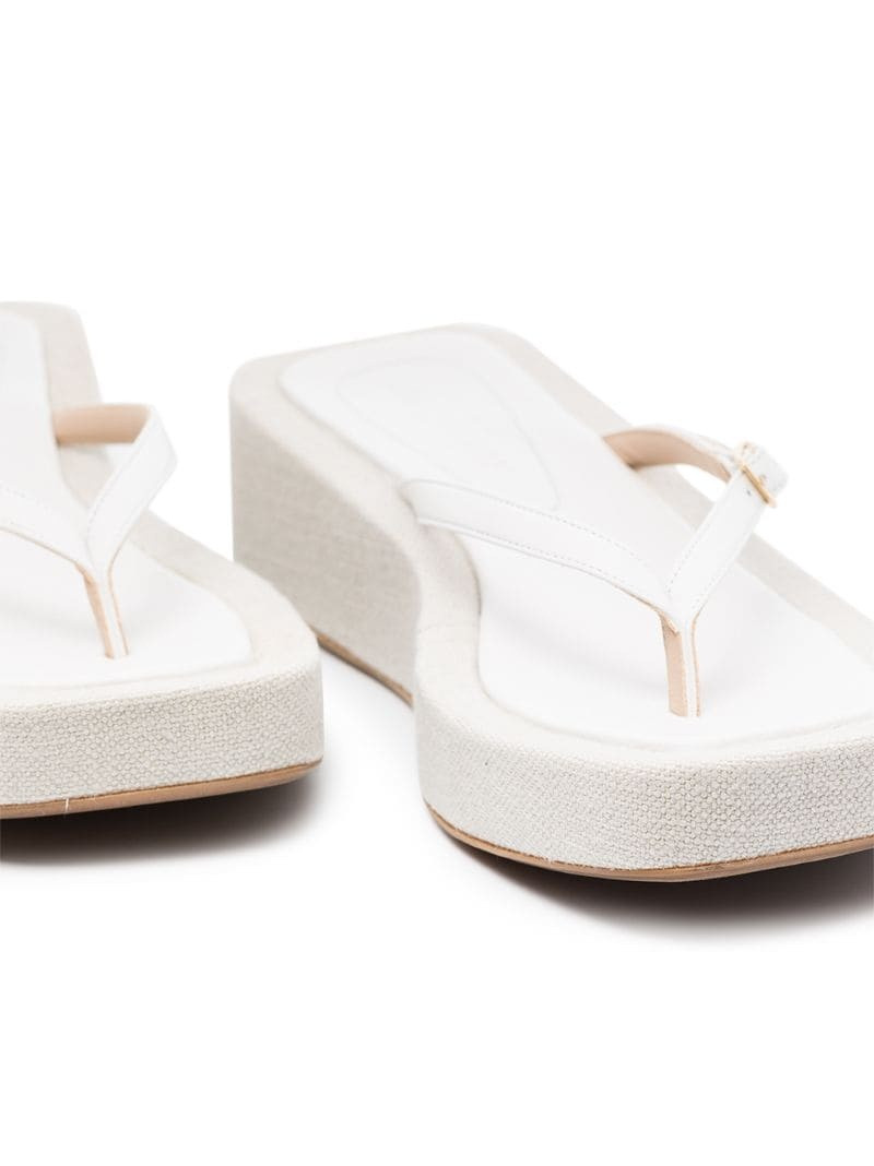 JACQUEMUS Les Tatanes Lin flatform sandals outlook