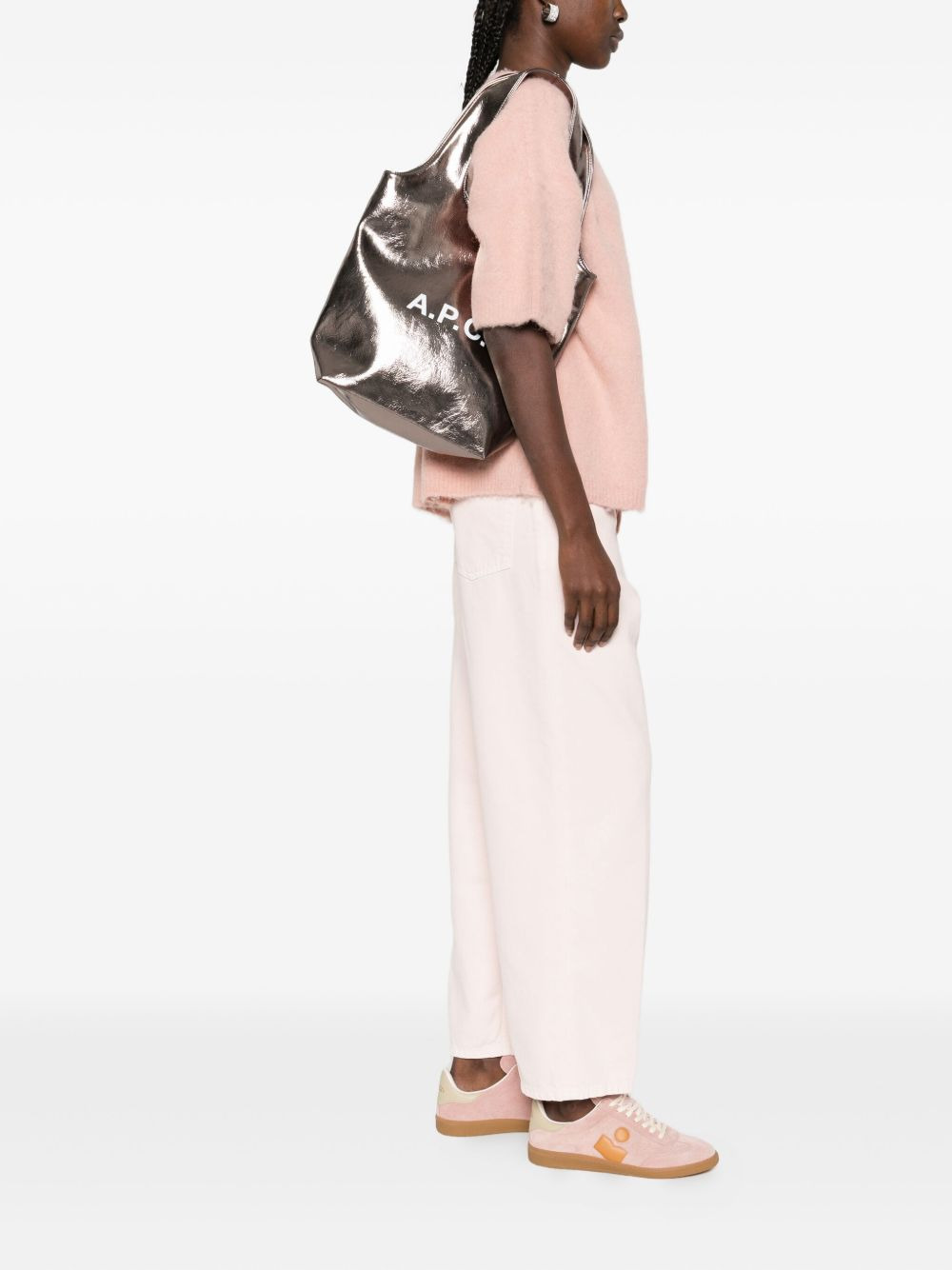 small Ninon metallic logo tote bag - 2