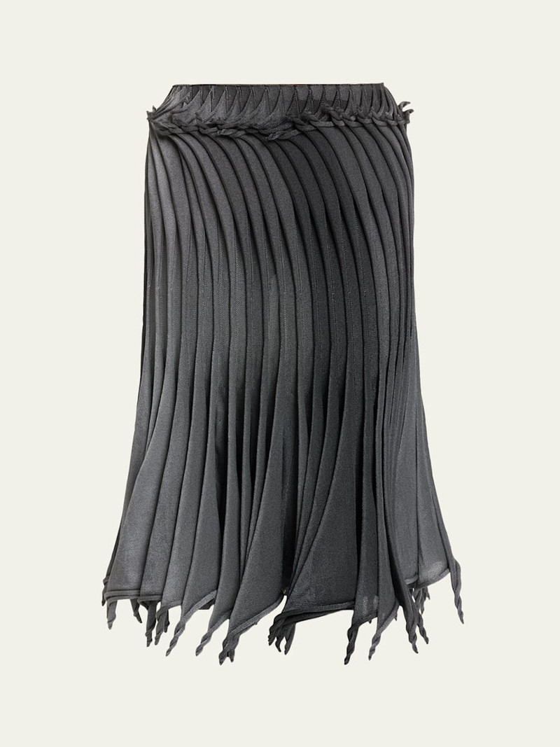 Sculptural Pleated Midi Skirt 1