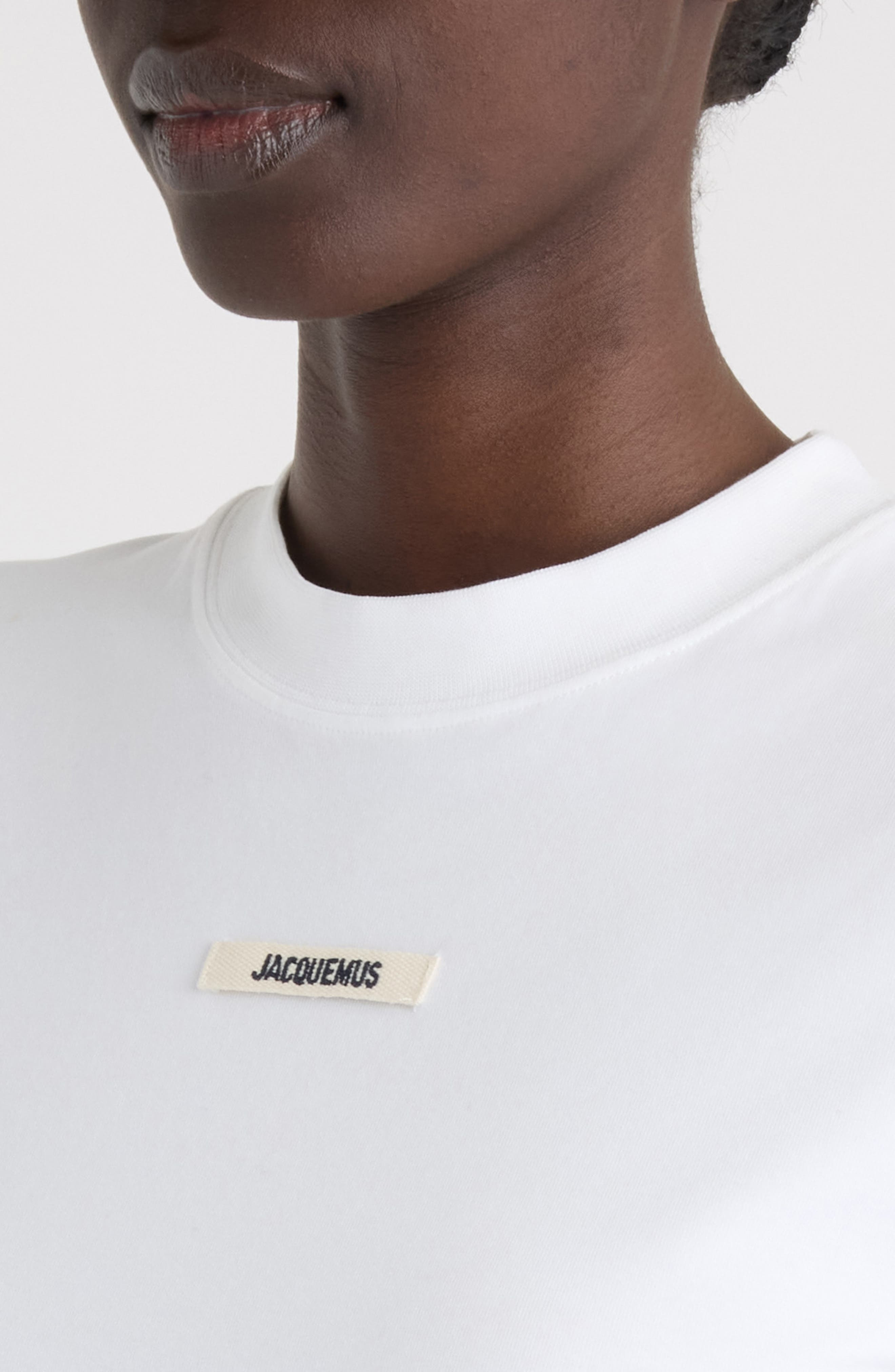 Jacquemus Le T-Shirt Gros Grain T-Shirt in White at Nordstrom - 5