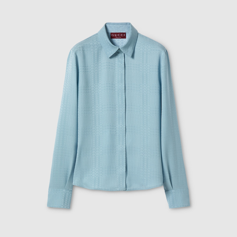Interlocking G silk jacquard shirt 1