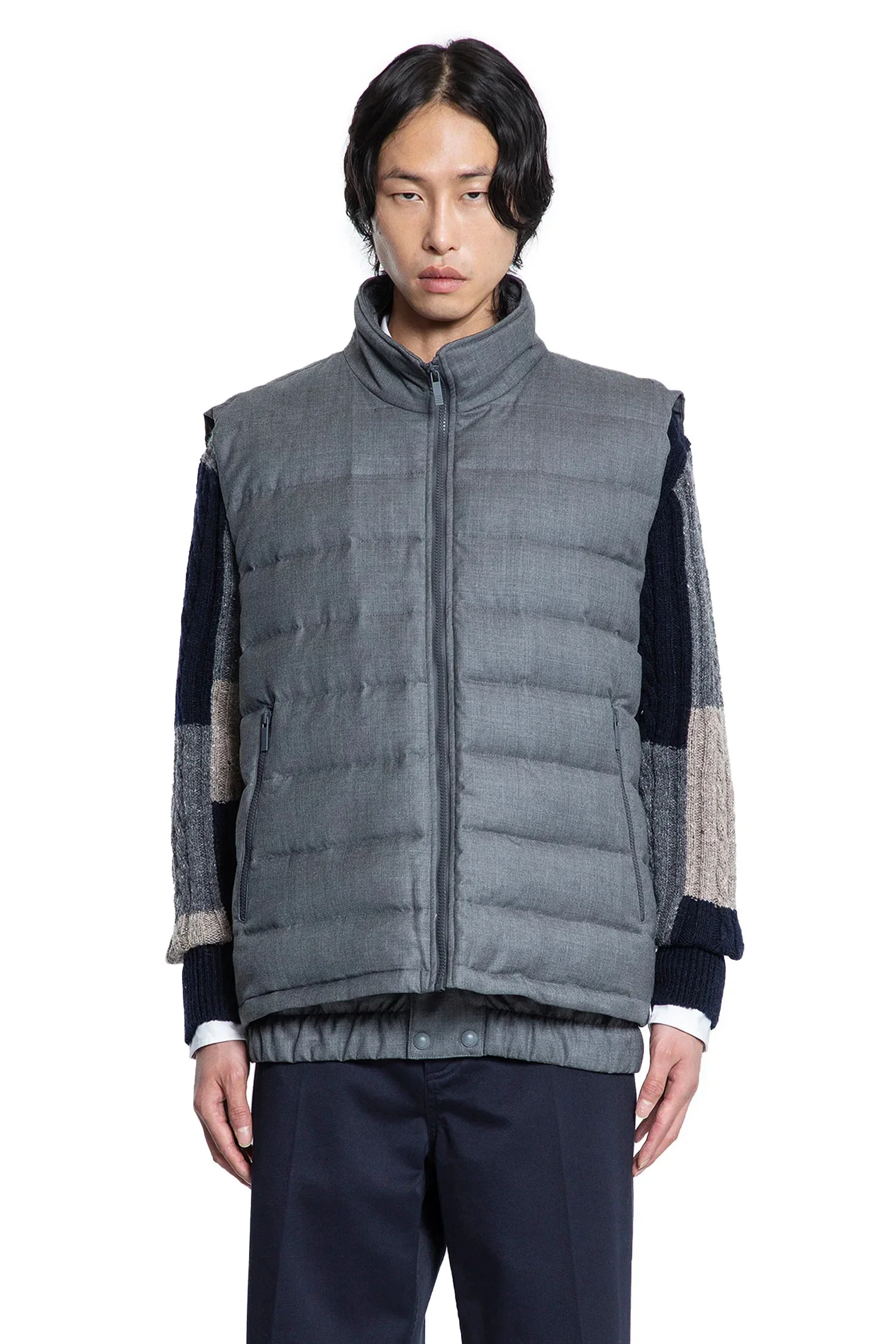 Down-Filled-Super-120S-Twill-Ski-Vest - 1