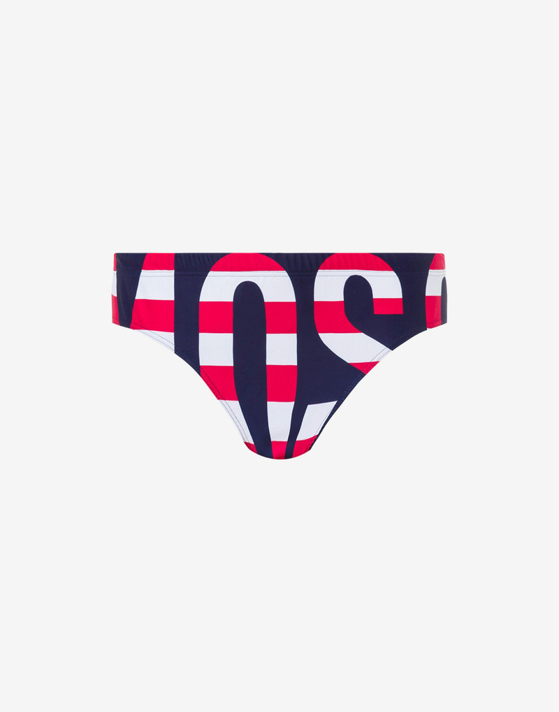 SWIM SLIP STRIPED LETTERING LOGO 1
