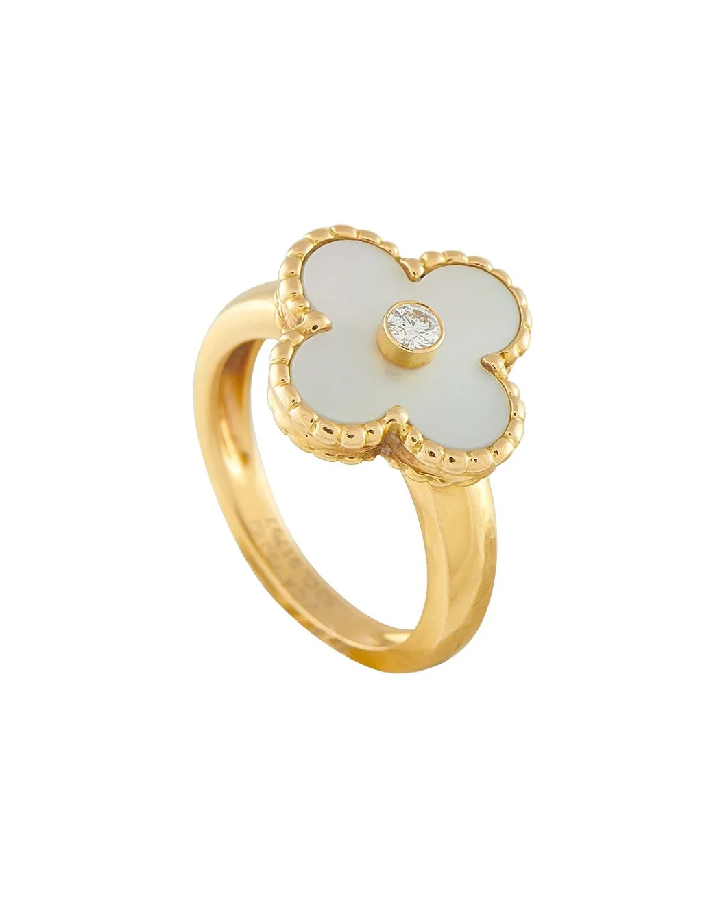 Van Cleef & Arpels 18K Mother Of Pearl Ring (Authentic Pre-Loved) - 1