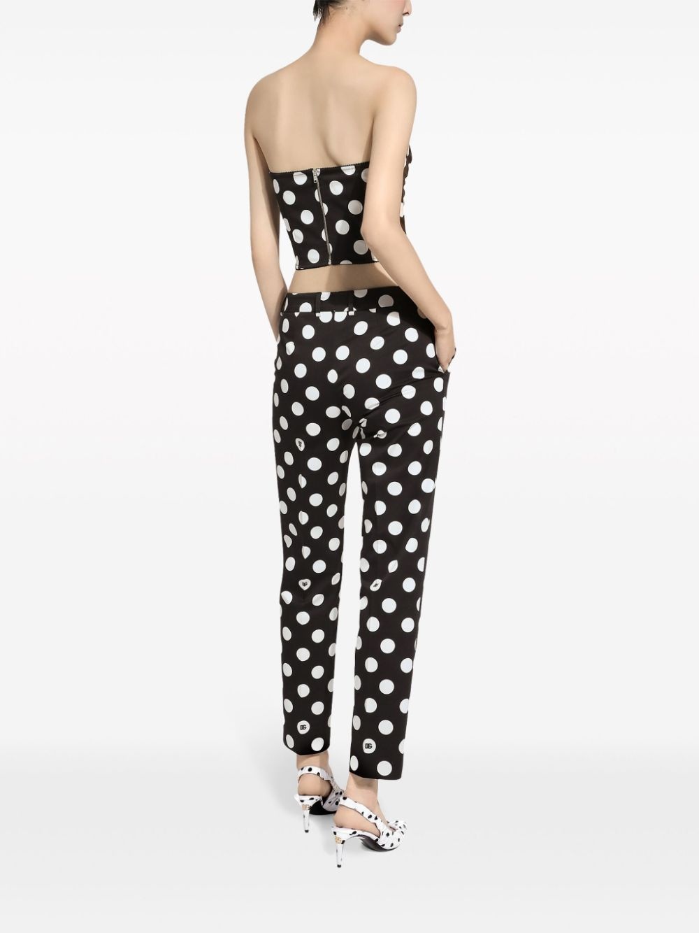 mid-rise straight-leg trousers - 5