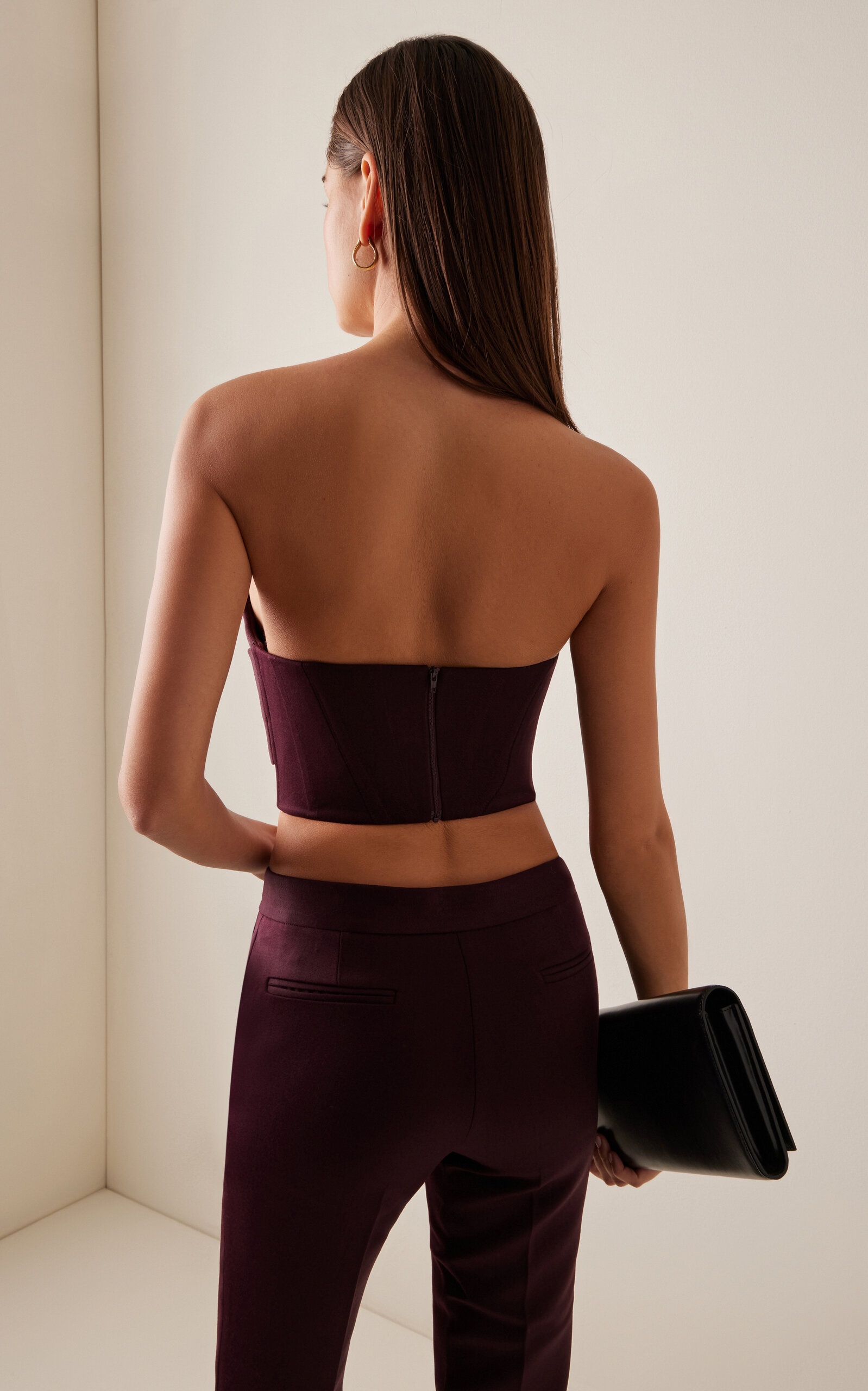Wool Corset Top burgundy - 4